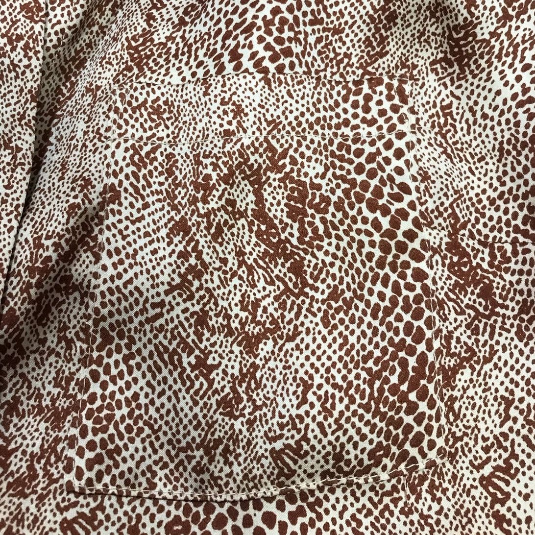 Other A New Day Brown Animal Print Collared Long Sleeve Top S Size S / US 4 / IT 40 - 6 Thumbnail