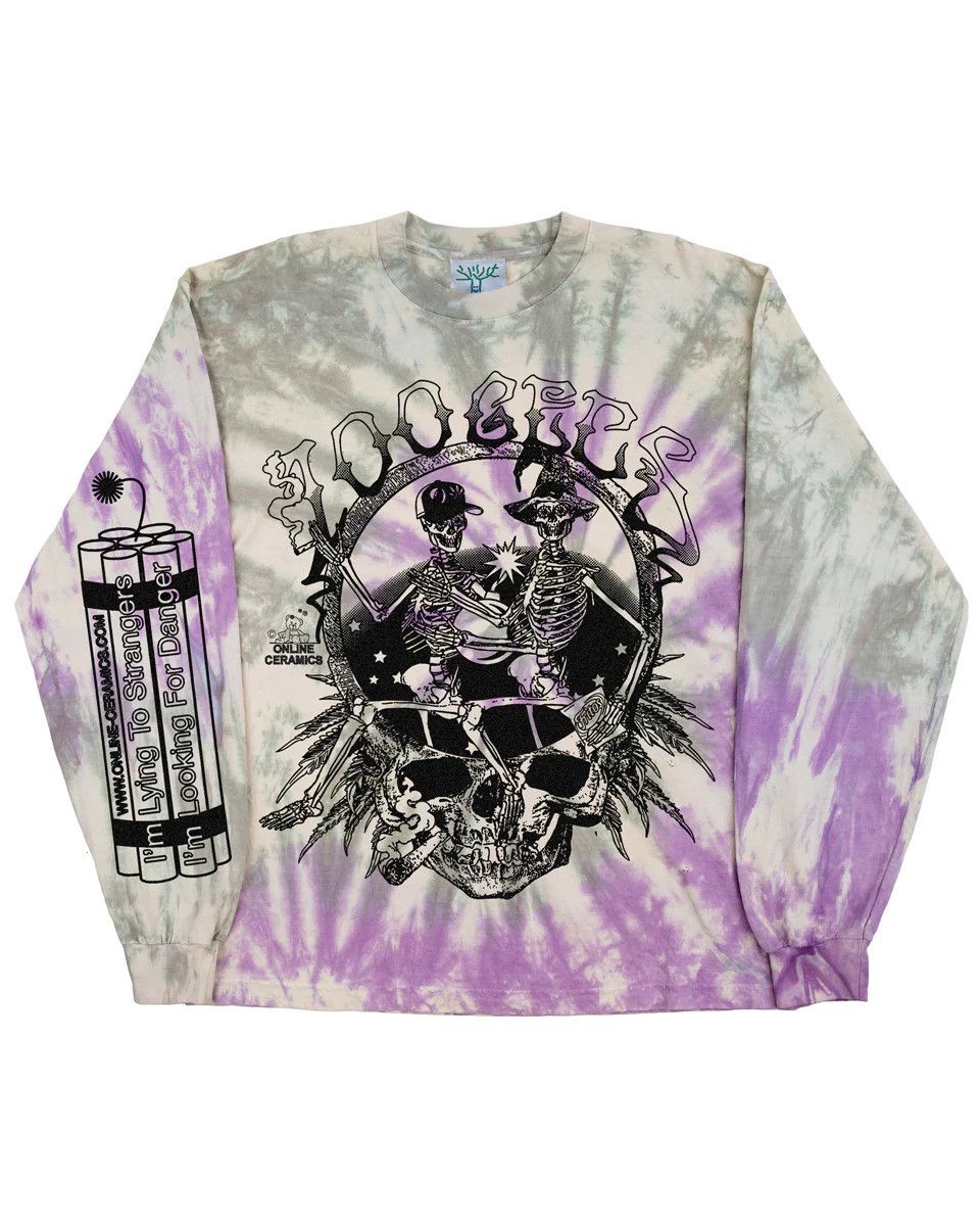 Band Tees × Online Ceramics Online Ceramics x 100 Gecs TNT T-Shirt Long Sleeve Tie Dye Size US L / EU 52-54 / 3 - 1 Thumbnail
