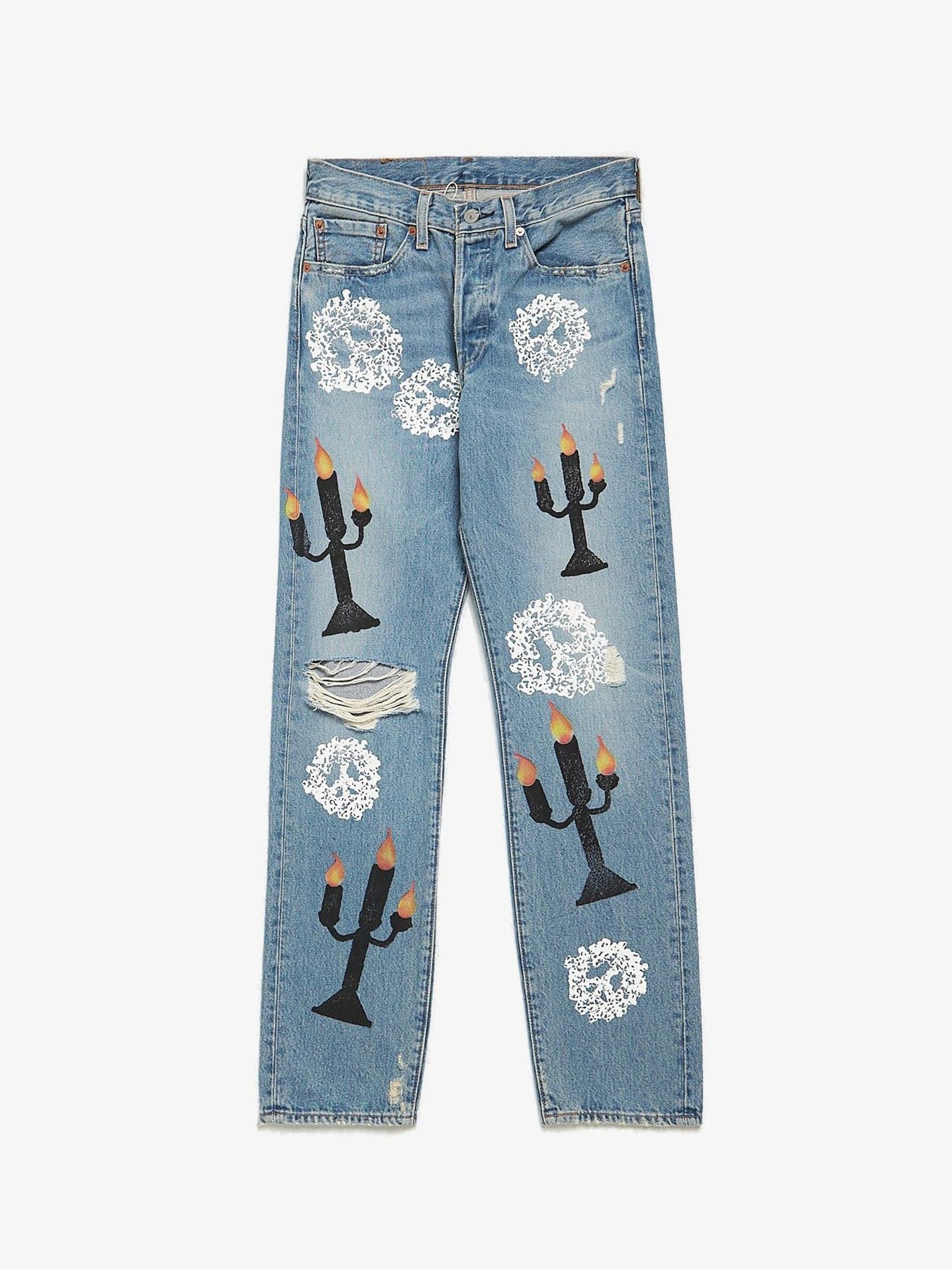 DENIM TEARS Denim Tears x Virgil Abloh Candles Jeans | Grailed