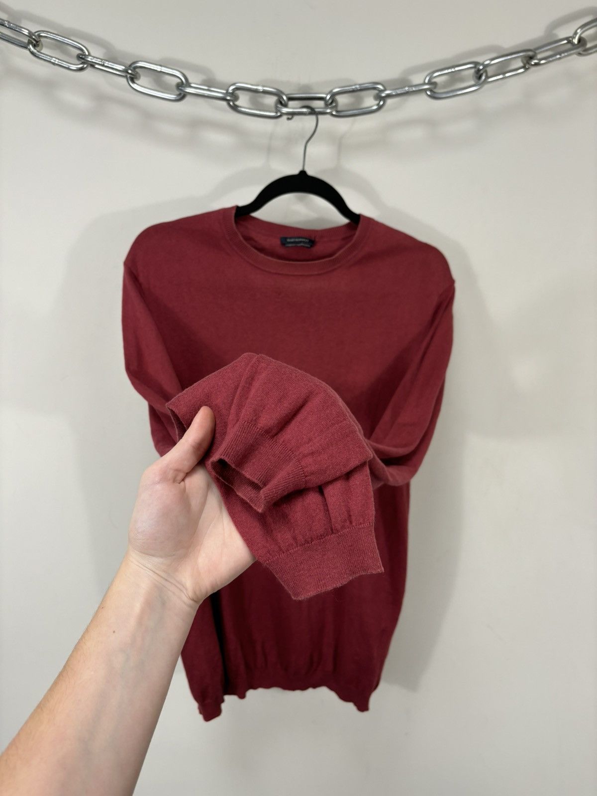 Suitsupply Suitsupply Men’s Cotton Cashmere Blend Red Knit Sweater Size US L / EU 52-54 / 3 - 7 Thumbnail