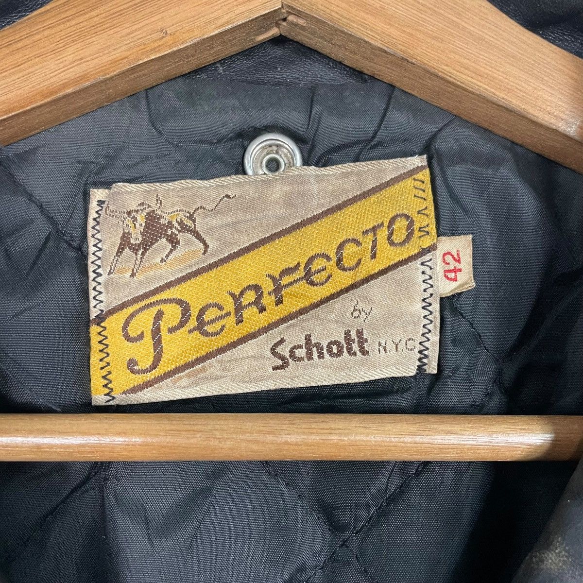 Schott Vtg 80s Schott Perfecto Double Colar Biker Leather Jacket Size US M / EU 48-50 / 2 - 15 Thumbnail