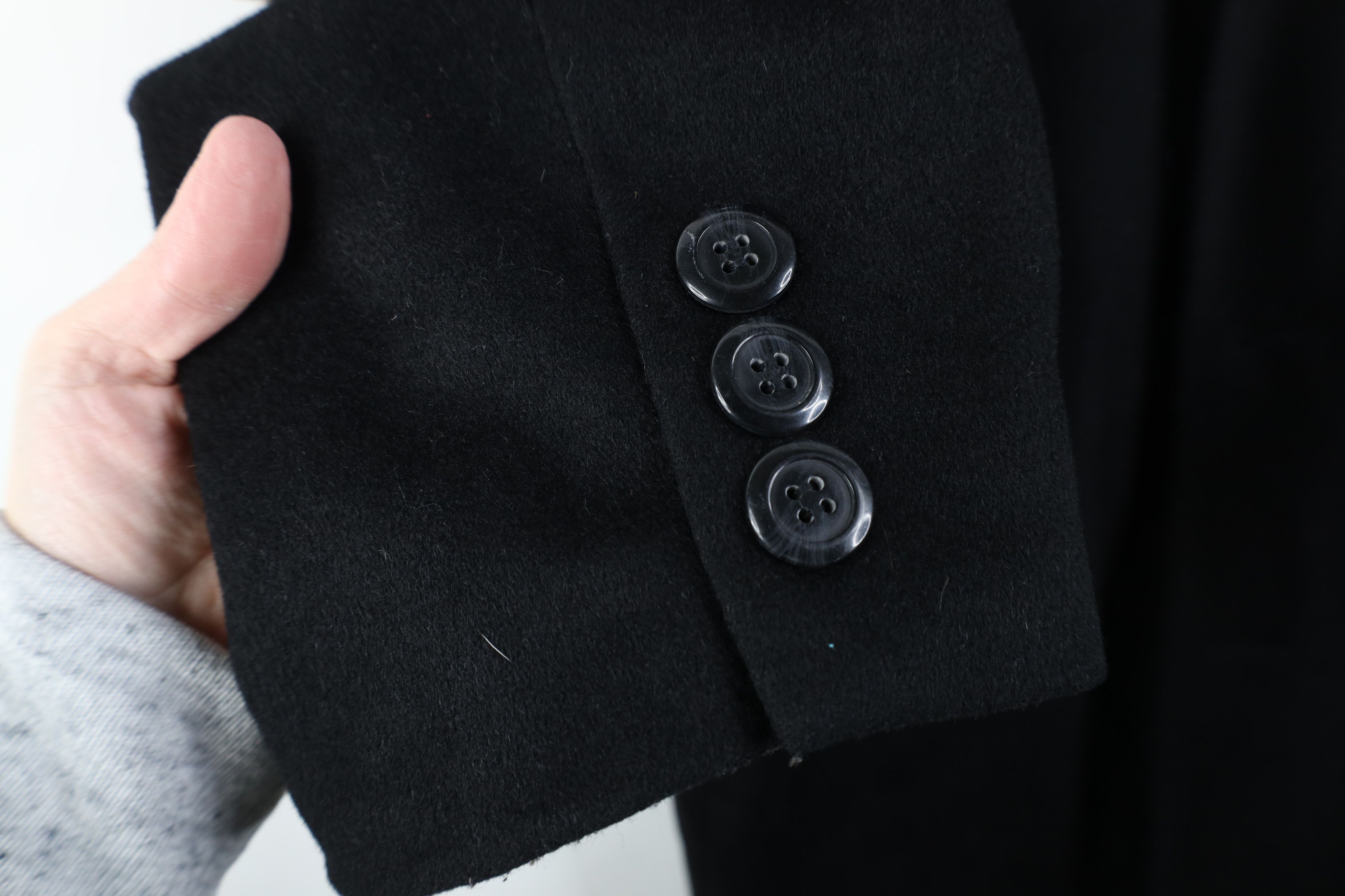 Vintage Vintage Streetwear Cashmere Button Overcoat Jacket Black Size US XXL / EU 58 / 5 - 6 Thumbnail