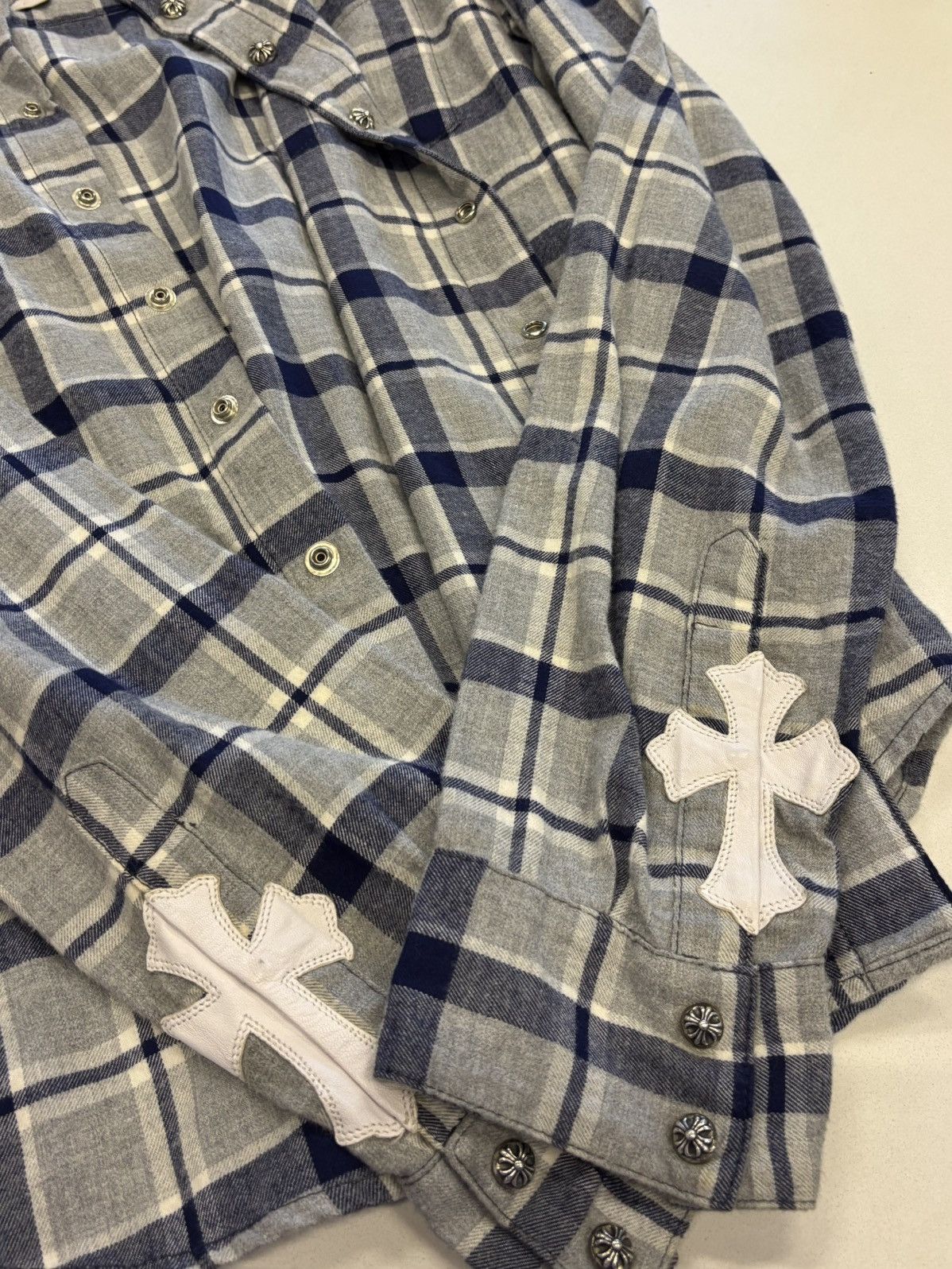 Chrome Hearts Chrome hearts cross patches flannel shirt Size US M / EU 48-50 / 2 - 11 Thumbnail