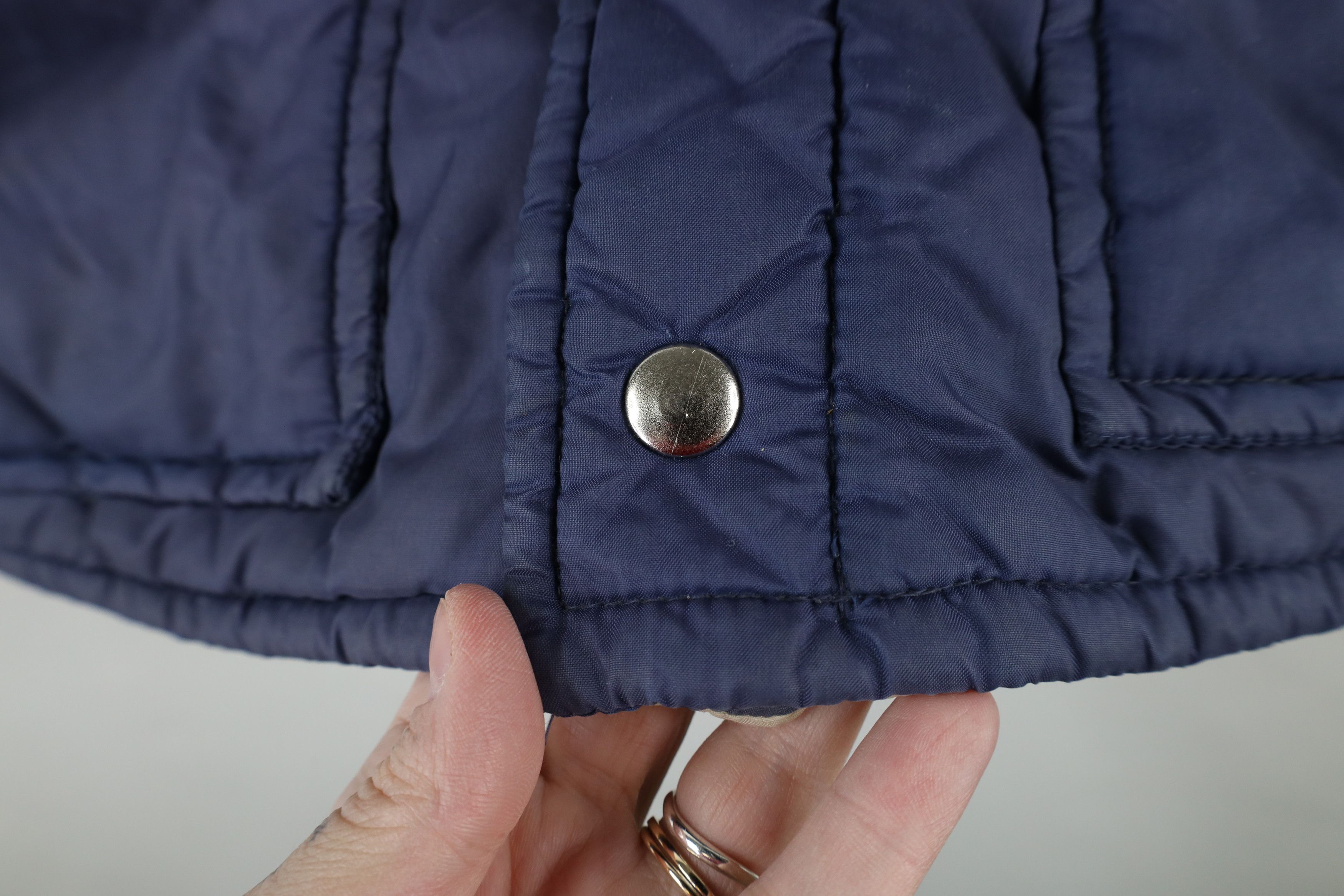 Vintage Vintage 70s Streetwear Button Puffer Vest Jacket Blue Size US M / EU 48-50 / 2 - 8 Thumbnail