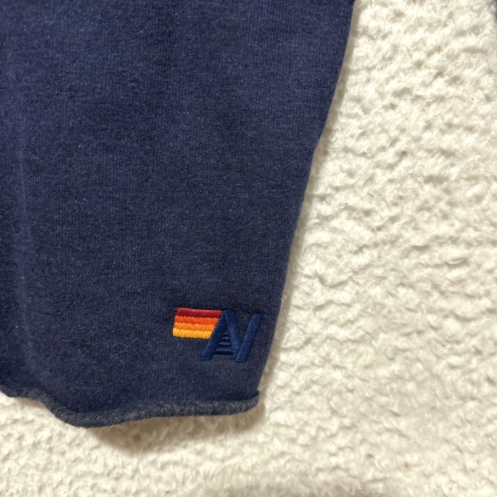 Aviator Nation Aviator Nation Sweatshirt XL Blue Heathered Navy Neon Striped Cropped Cutoff Sweatshirt Women XL Blue Heathered Navy Neon Striped Cropped Cutoff Size XL / US 12-14 / IT 48-50 - 6 Thumbnail