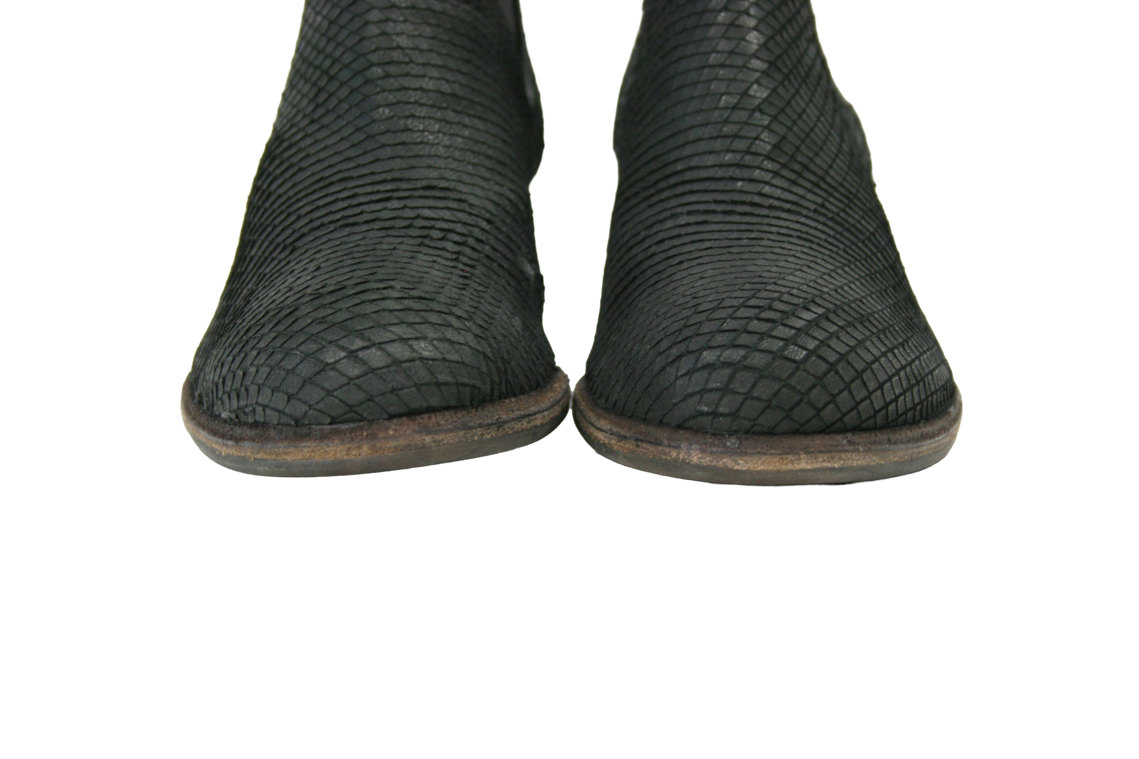 The Last Conspiracy 00S Fish Scales Suede Heeled Ankle Boots Vintage Size US 7 / IT 37 - 4 Thumbnail