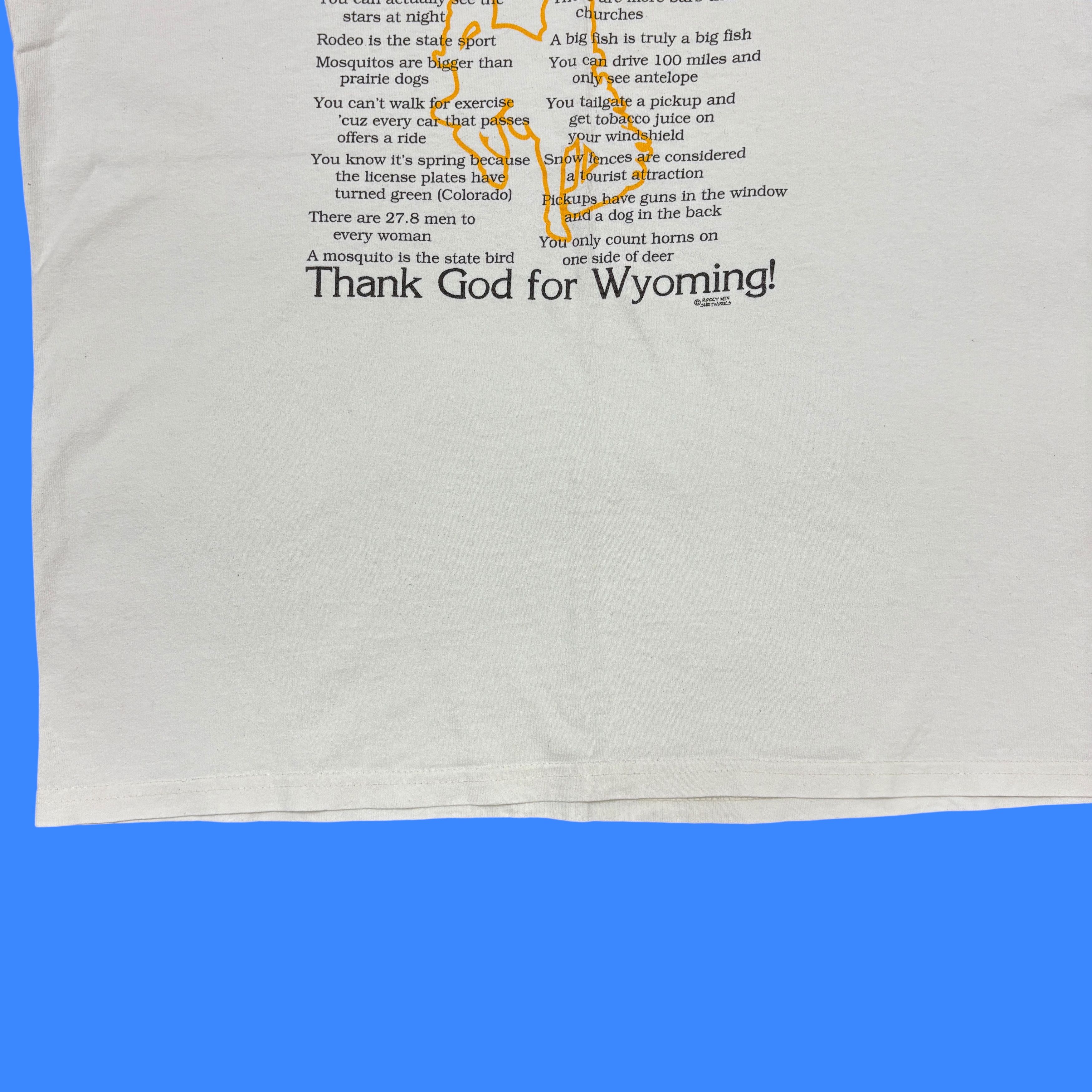 Vintage Vintage Humor Shirt Y2K Wyoming USA Quote Graphic Tee Size US XL / EU 56 / 4 - 10 Thumbnail