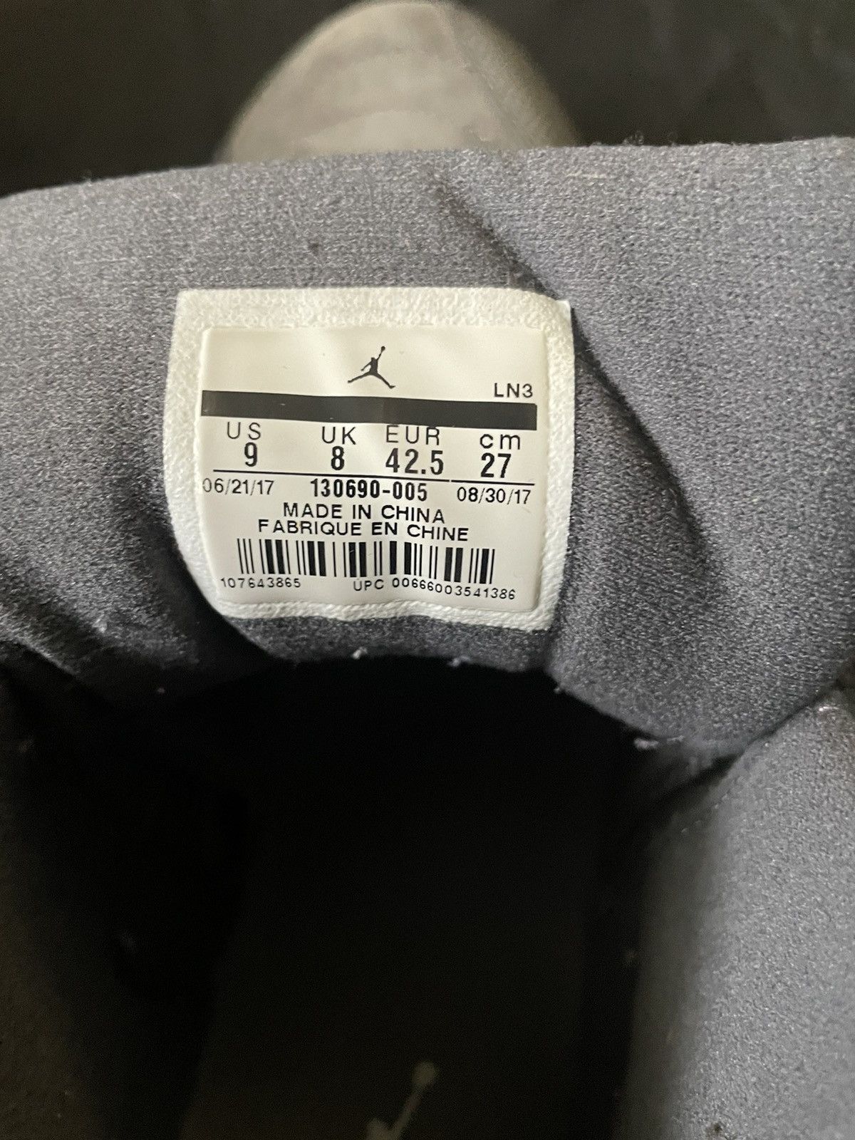 Jordan Brand Jordan 12 Retro Dark Grey Size US 9 / EU 42 - 6 Thumbnail