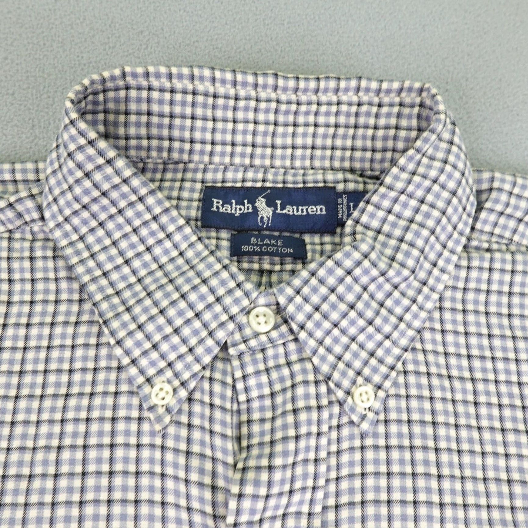 Ralph Lauren VINTAGE Ralph Lauren Button-Up Shirt Mens Large Blue Plaid Blake Pony Logo Short Sleeve Size US L / EU 52-54 / 3 - 2 Thumbnail