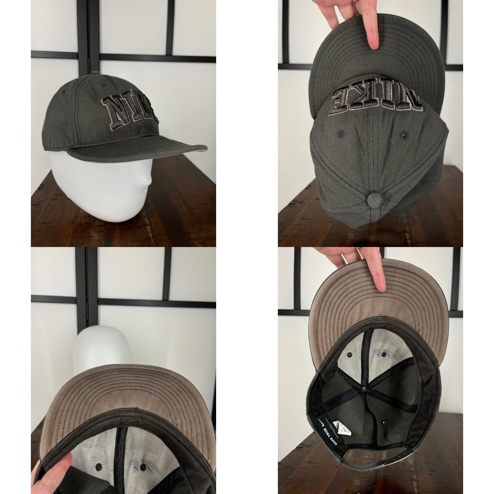 Nike Nike Hat Snap Back One Size Gray Embroidered Acrylic Wool Blend Adjustable Beach Mens Size ONE SIZE - 8 Thumbnail