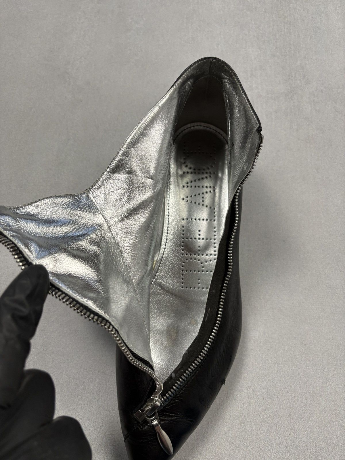 Other Free Lance Paris Leather Zip Boots Pointed Toe Avant Garde Size US 11 / IT 41 - 12 Thumbnail