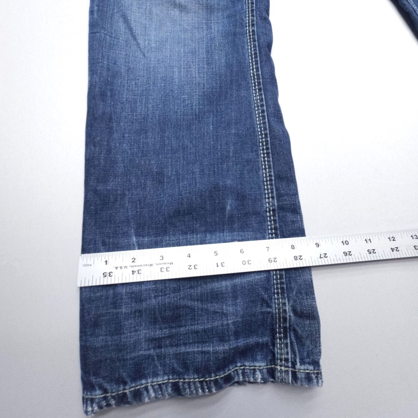 Vintage INC International Concepts Berlin Slim Straight Jeans Mens 32 x 30 Dark Wash Blue Denim 5-Pocket Logo Size US 32 / EU 48 - 7 Thumbnail