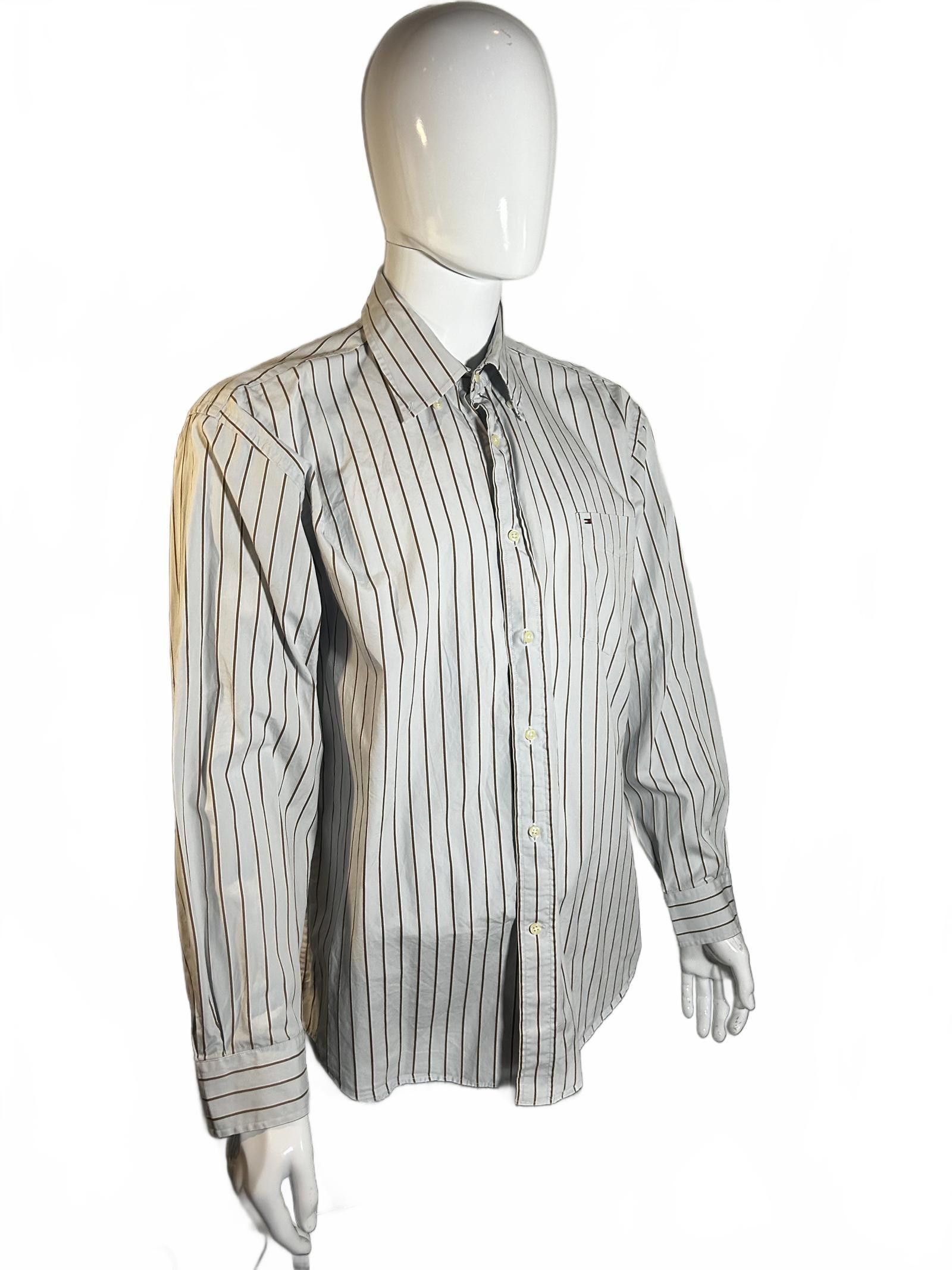 Tommy Hilfiger Tommy Hilfiger Striped Button-Up Shirt - Classic Style Size US L / EU 52-54 / 3 - 2 Thumbnail