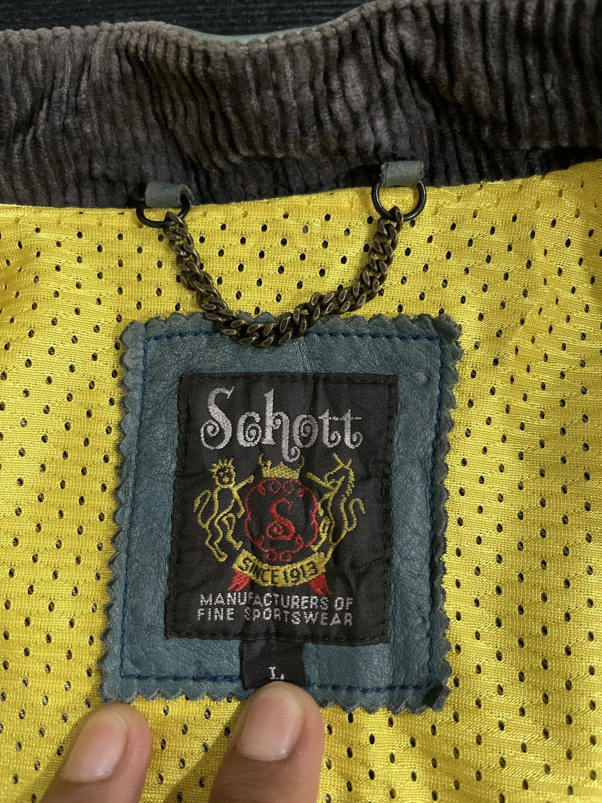 Schott Vintage Schott Leather Denim Motorcycle Jacket Size US L / EU 52-54 / 3 - 18 Thumbnail