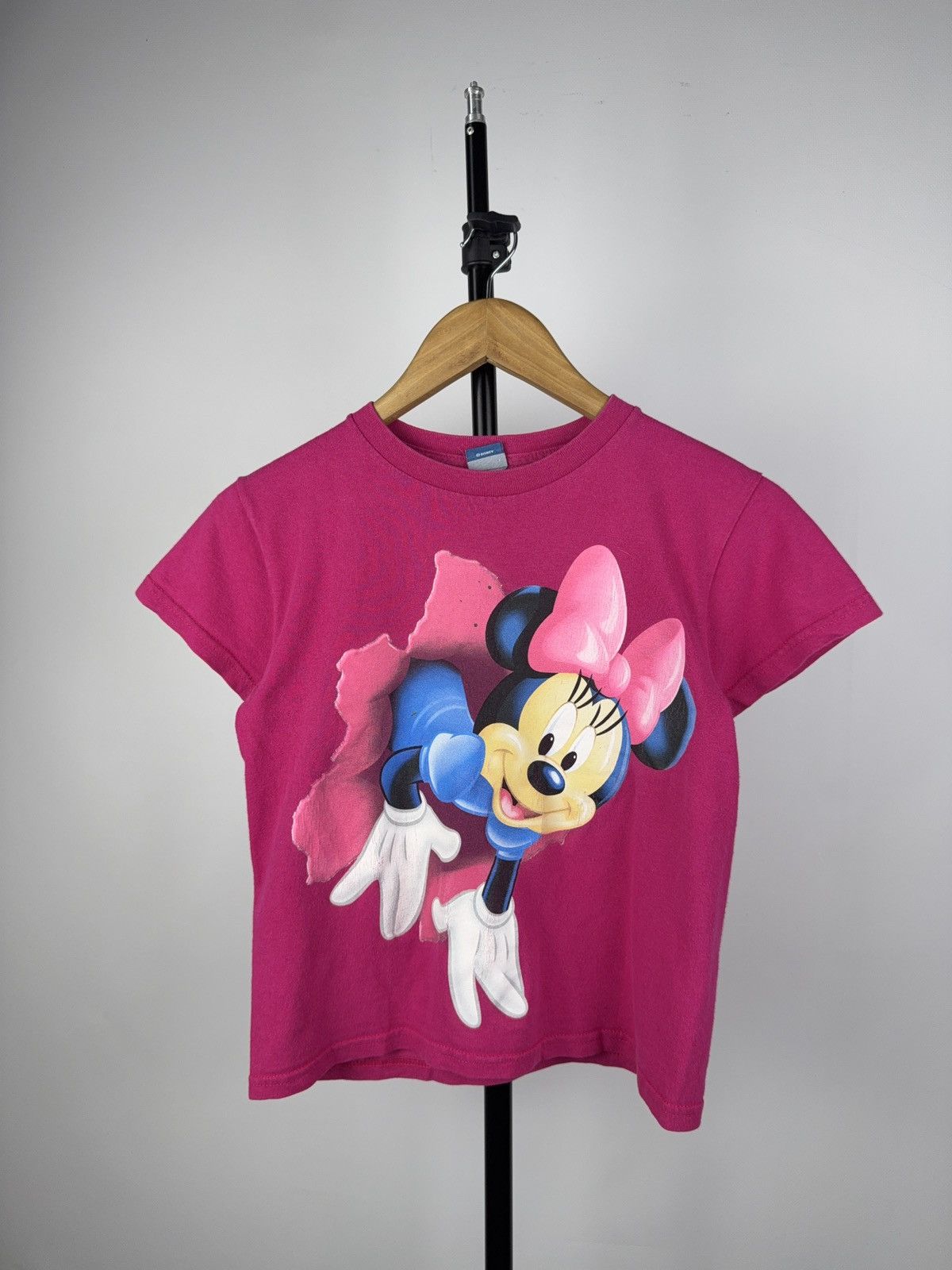 Disney Vintage Disney Minnie Mouse 3D Graphic Tee Pink Y2K Style Size S / US 4 / IT 40 - 1 Thumbnail
