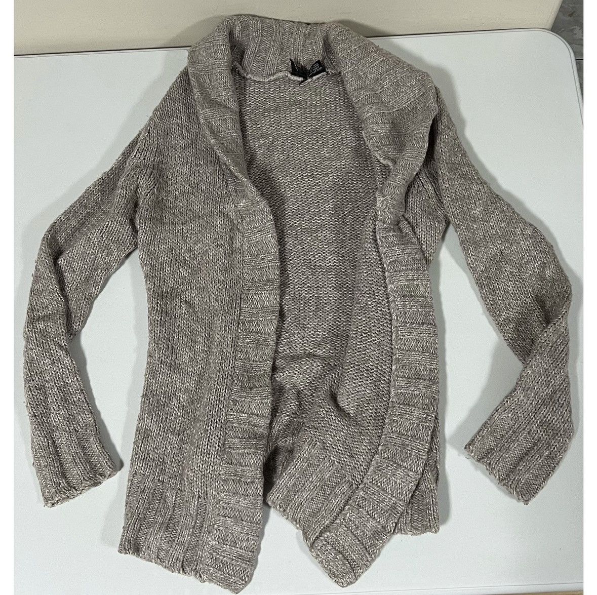 Vintage Beige Brown Knit Winter Cardigan Sweater Outerwear Size S 🤎✨ Size S / US 4 / IT 40 - 2 Thumbnail