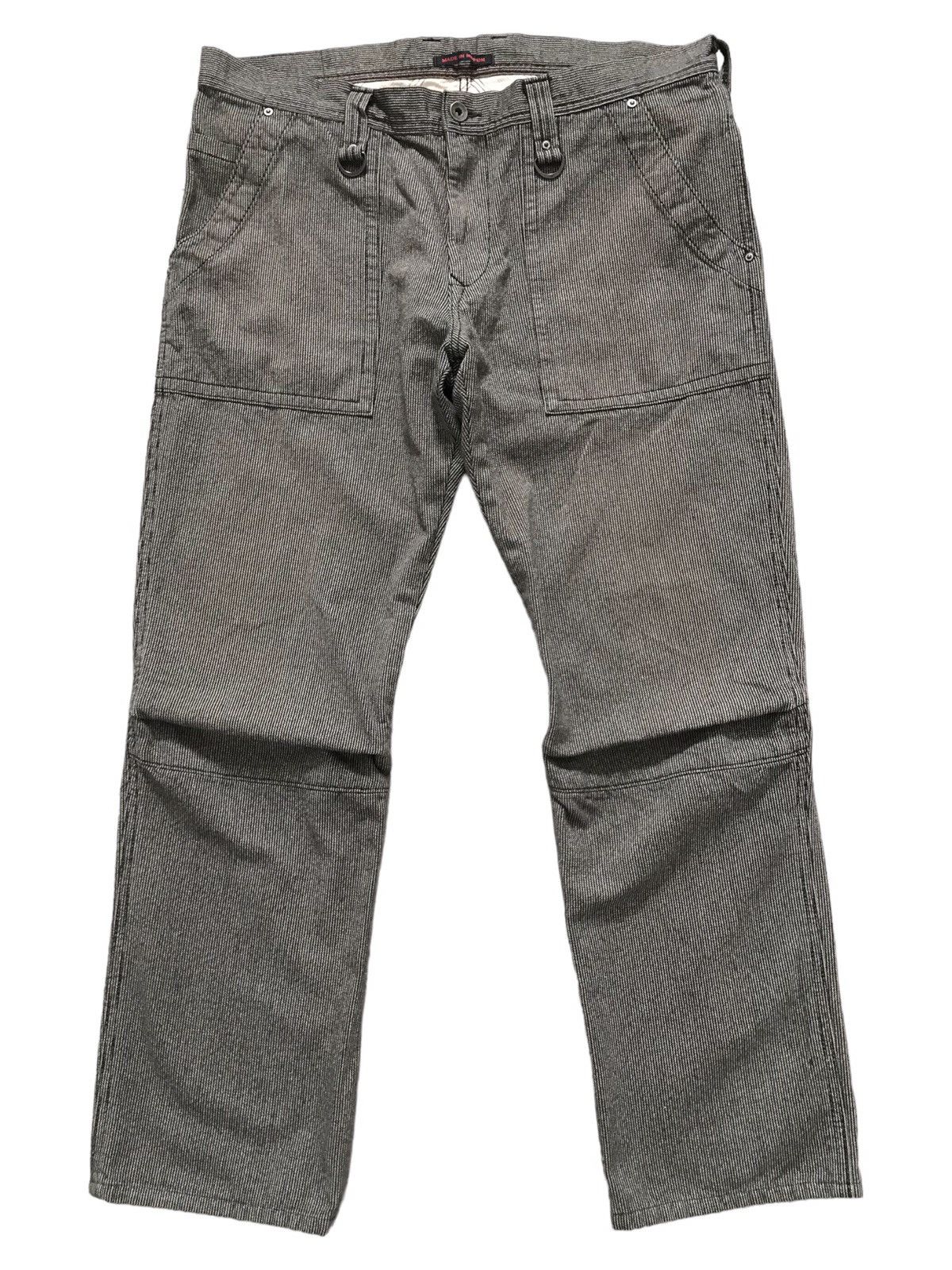 Japanese Brand BLUE WAY Garment Workers Houndstooth Rectangular Patch Pants Size US 34 / EU 50 - 1 Thumbnail