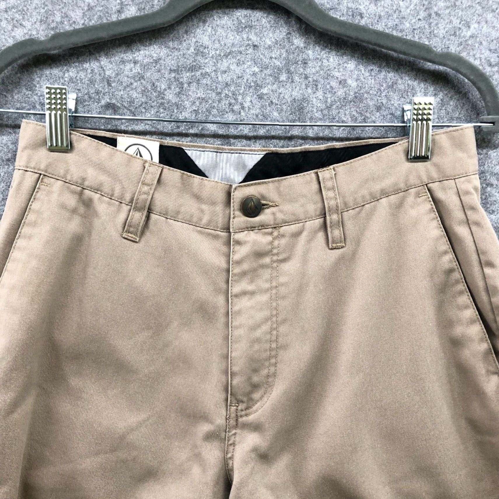 Volcom Volcom Frickin Chino Short Mens 28 Beige Khaki Skate Flat Front 10'' Inseam Size US 28 / EU 44 - 3 Thumbnail