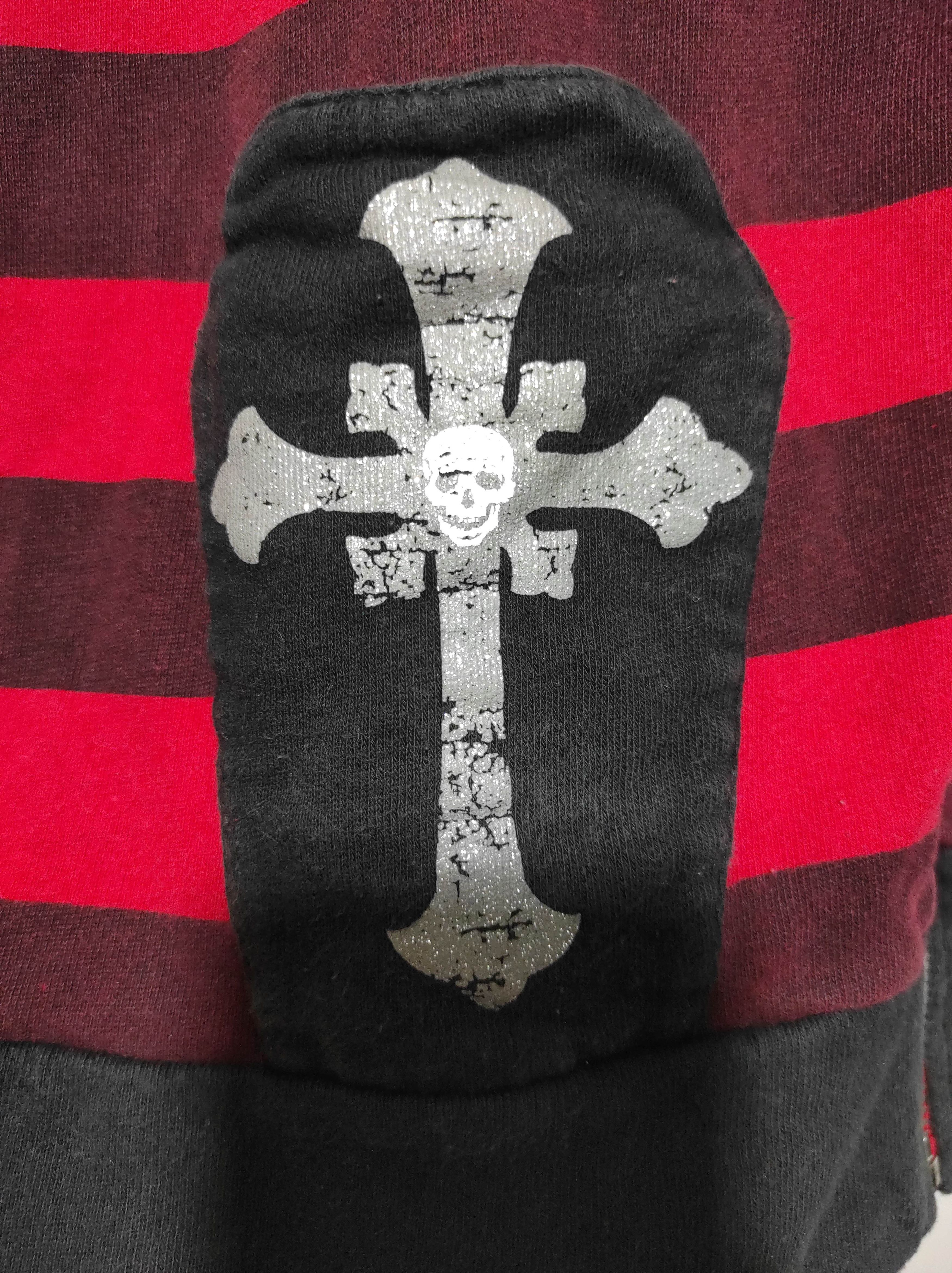 If Six Was Nine Head Punk Stripe Skull Zip Fur Hoodie Ifsixwasnine Lgb Style Size US S / EU 44-46 / 1 - 10 Thumbnail