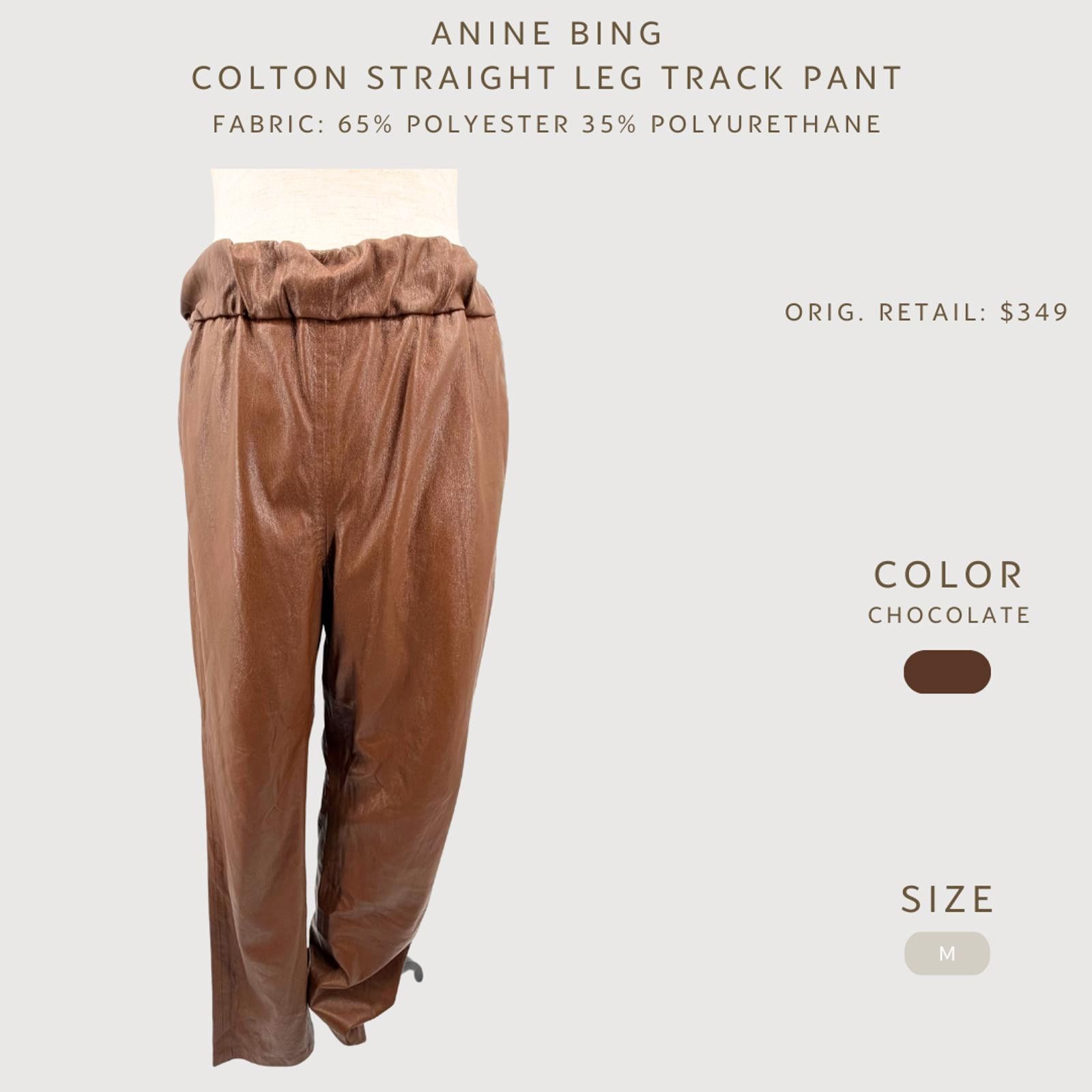 Other Anine Bing Colton Leather Look Track Pants M Size 26" / US 2 / IT 38 - 2 Thumbnail