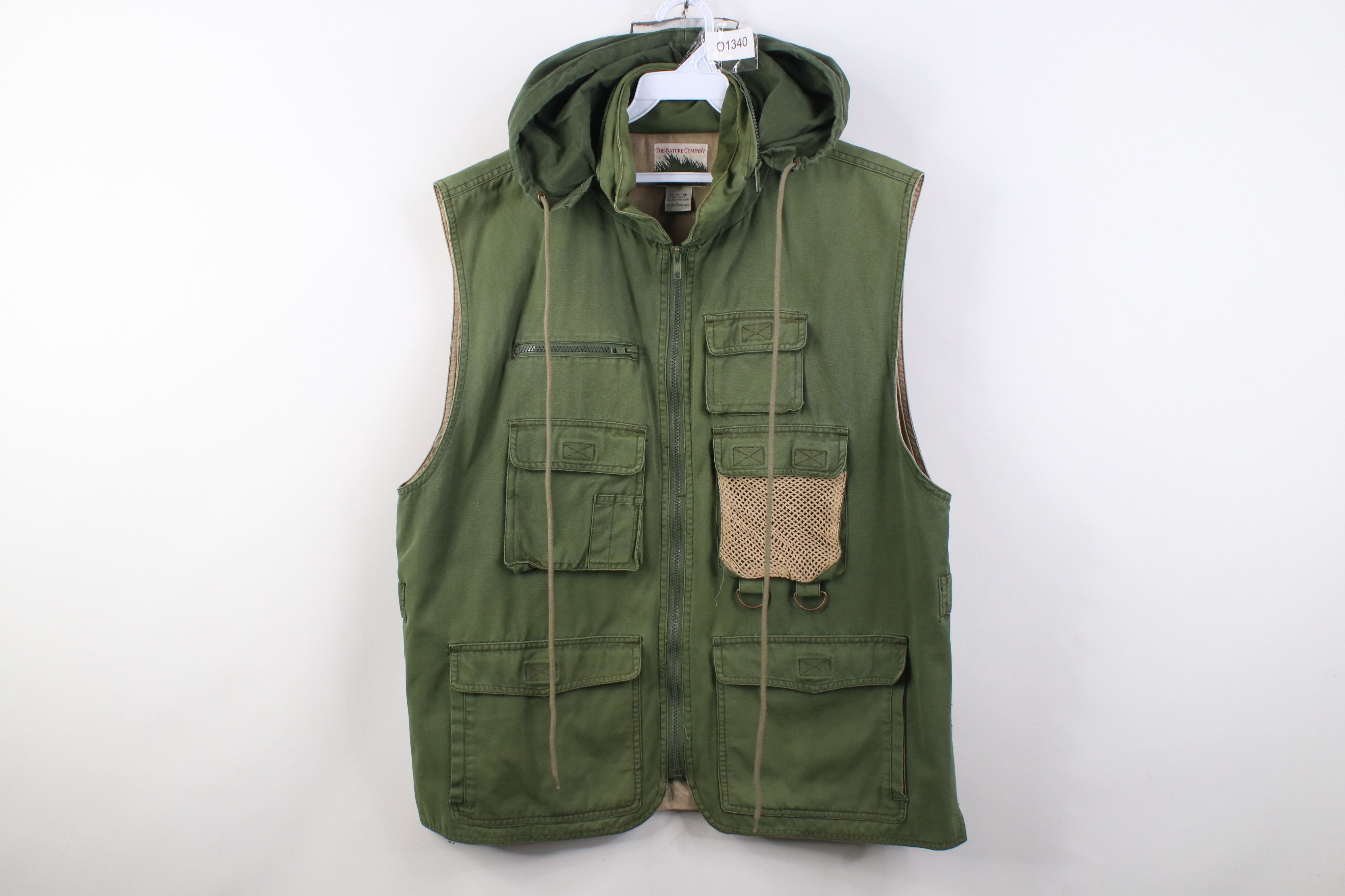 Vintage Vintage 90s Streetwear Hooded Fly Fishing Vest Jacket Size US L / EU 52-54 / 3 - 1 Thumbnail