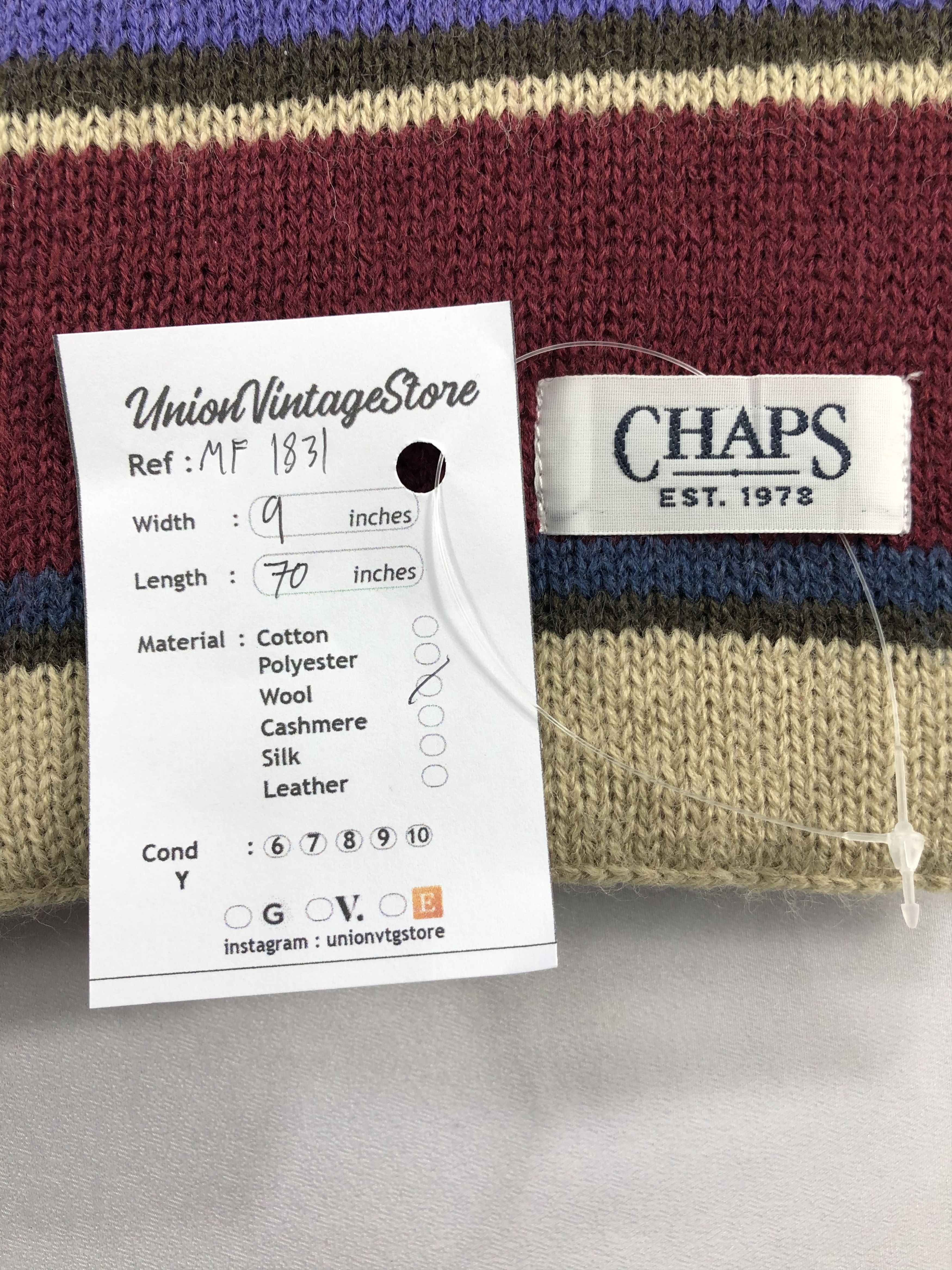 Chaps Vintage Chaps Scarf/Muffler/Neckwear MF1831 Size ONE SIZE - 6 Thumbnail
