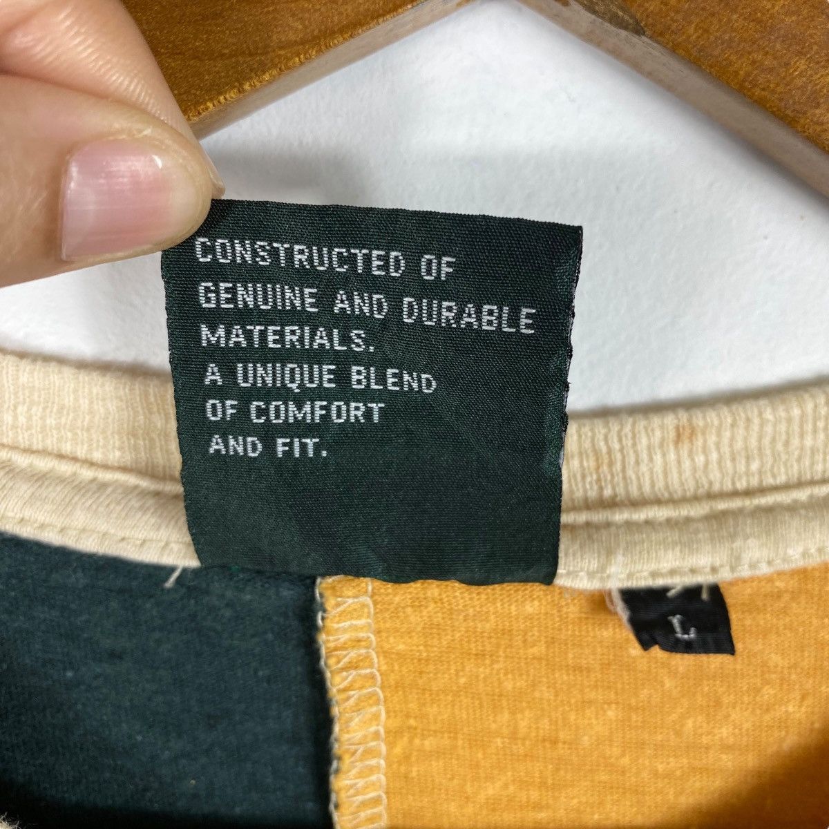 Manastash MANASTASH Hemp Clothing Colour Block Patched Tee Shirt Size US L / EU 52-54 / 3 - 7 Thumbnail