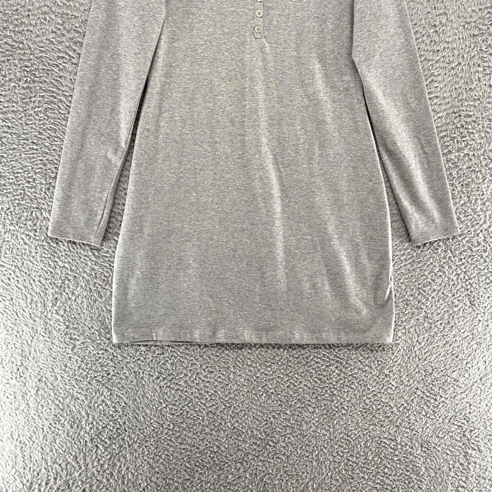 Reformation Reformation Jeans T Shirt Dress Womens L Gray Henley Long Sleeve Casual Size L / US 10 / IT 46 - 3 Thumbnail