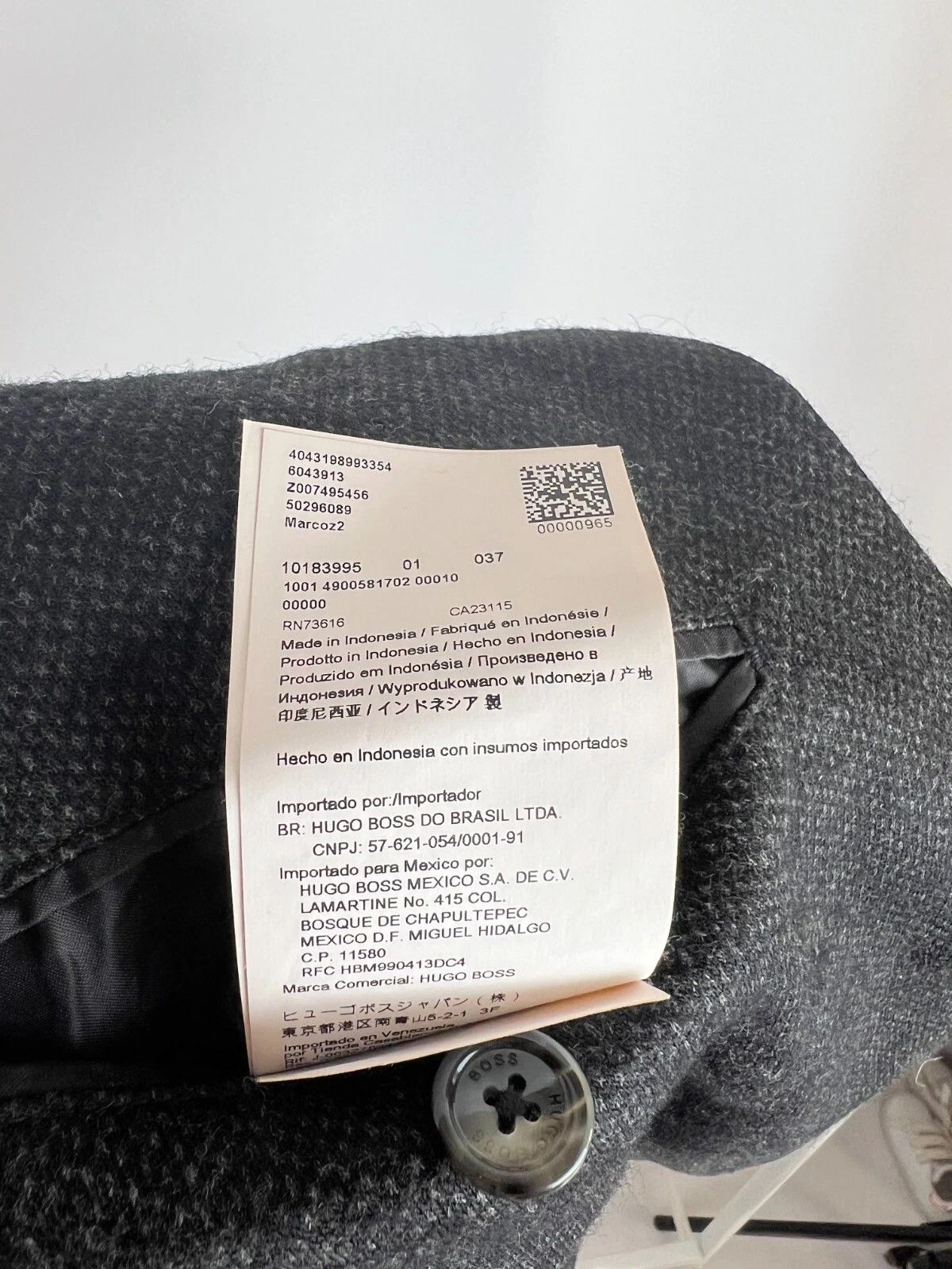 Hugo Boss Hugo Boss Men's Dark Gray Unlined Slim Fit Blazer Jacket Size 46R - 16 Thumbnail