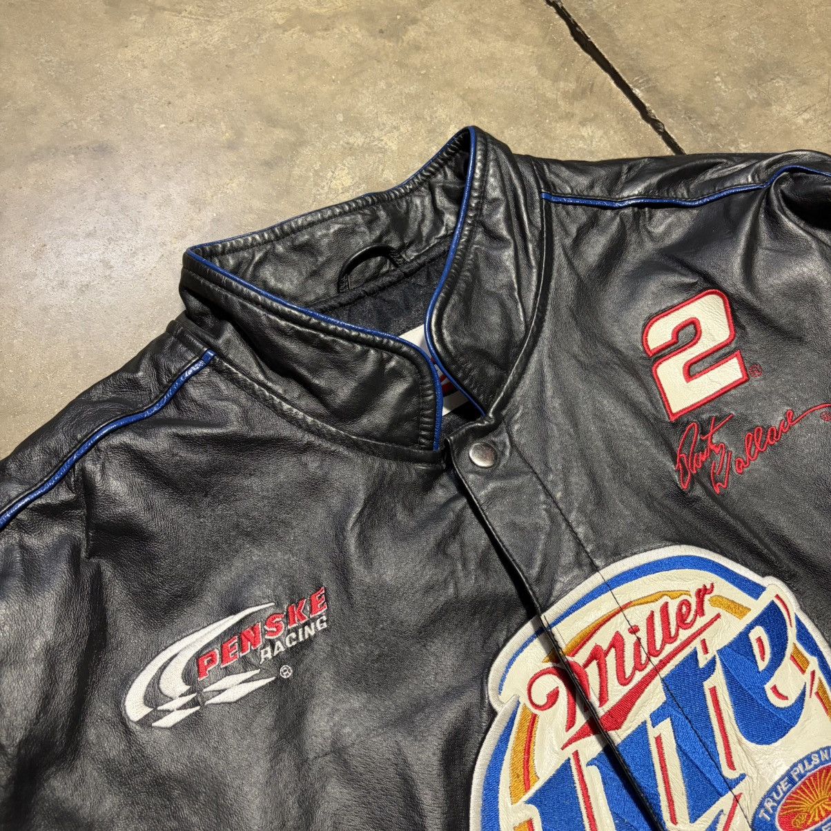 Chase Authentics Vintage Chase Authentic Leather NASCAR Jacket Rusty Wallace Size US XL / EU 56 / 4 - 6 Thumbnail