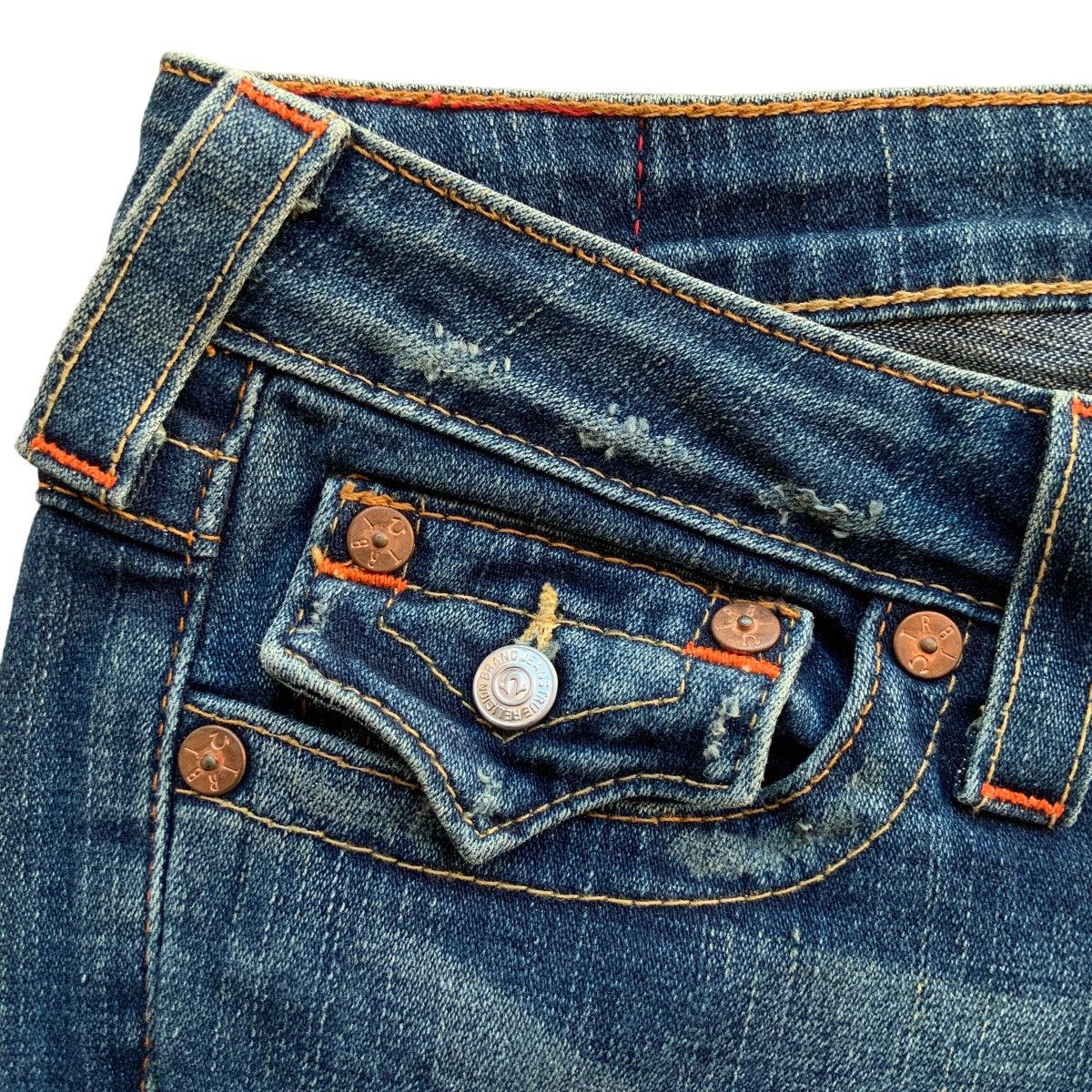 Miss Sixty × True Religion Y2K VINTAGE TRUE RELIGION STRETCH FLARE JEANS Size 28" / US 6 / IT 42 - 6 Thumbnail