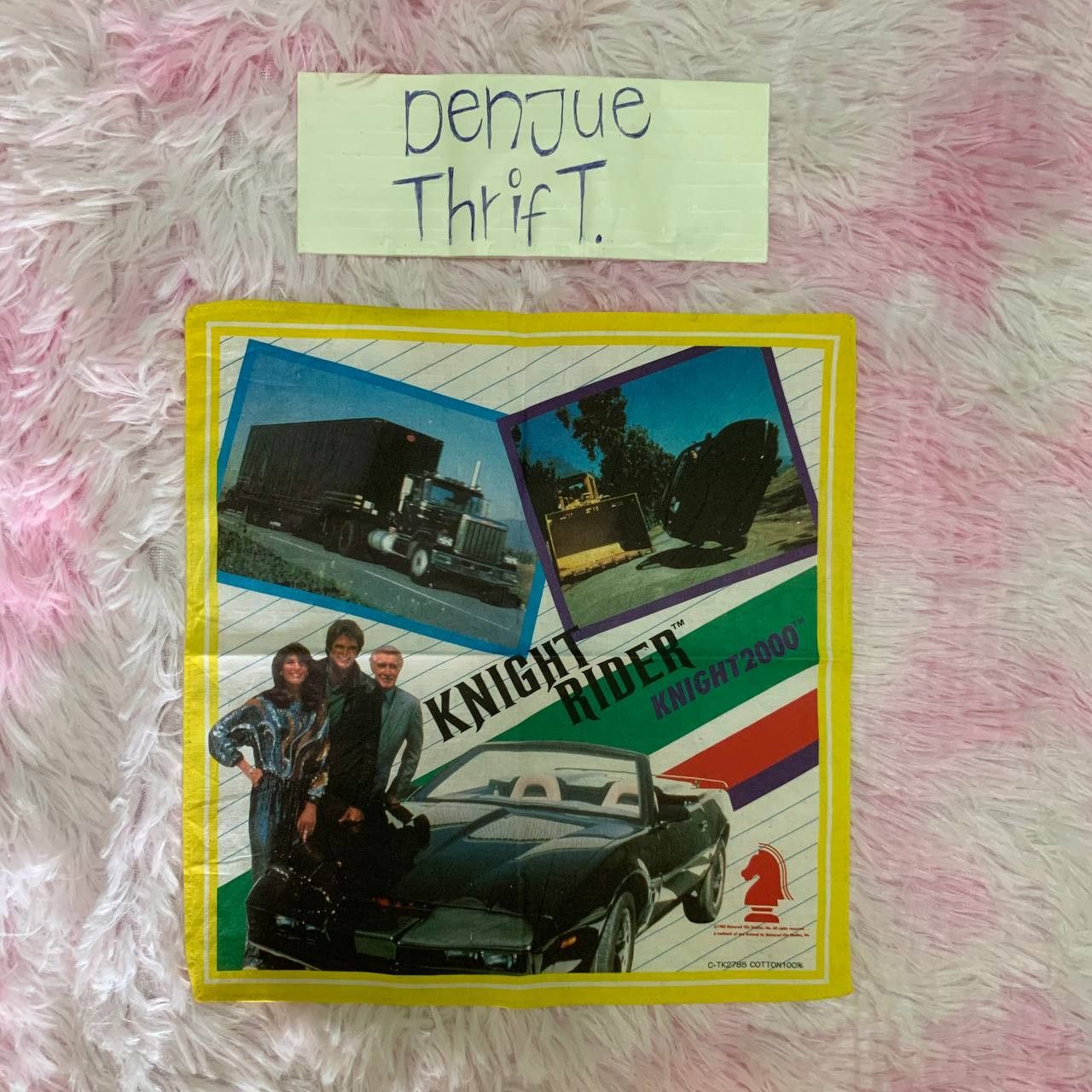 Vintage 1982 Knight Rider Knight2000 Handkerchief Bandana
