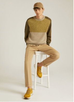 image of Loro Piana O1Srvl11E0424 Girocollo Guyot Knitwear In Brown/beige, Men's (Size Large)