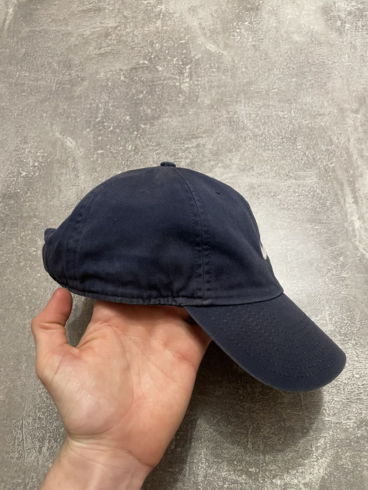 Nike × Vintage Vintage Nike Swoosh Logo Navy Blue Y2K Cap Hat Size ONE SIZE - 5 Thumbnail
