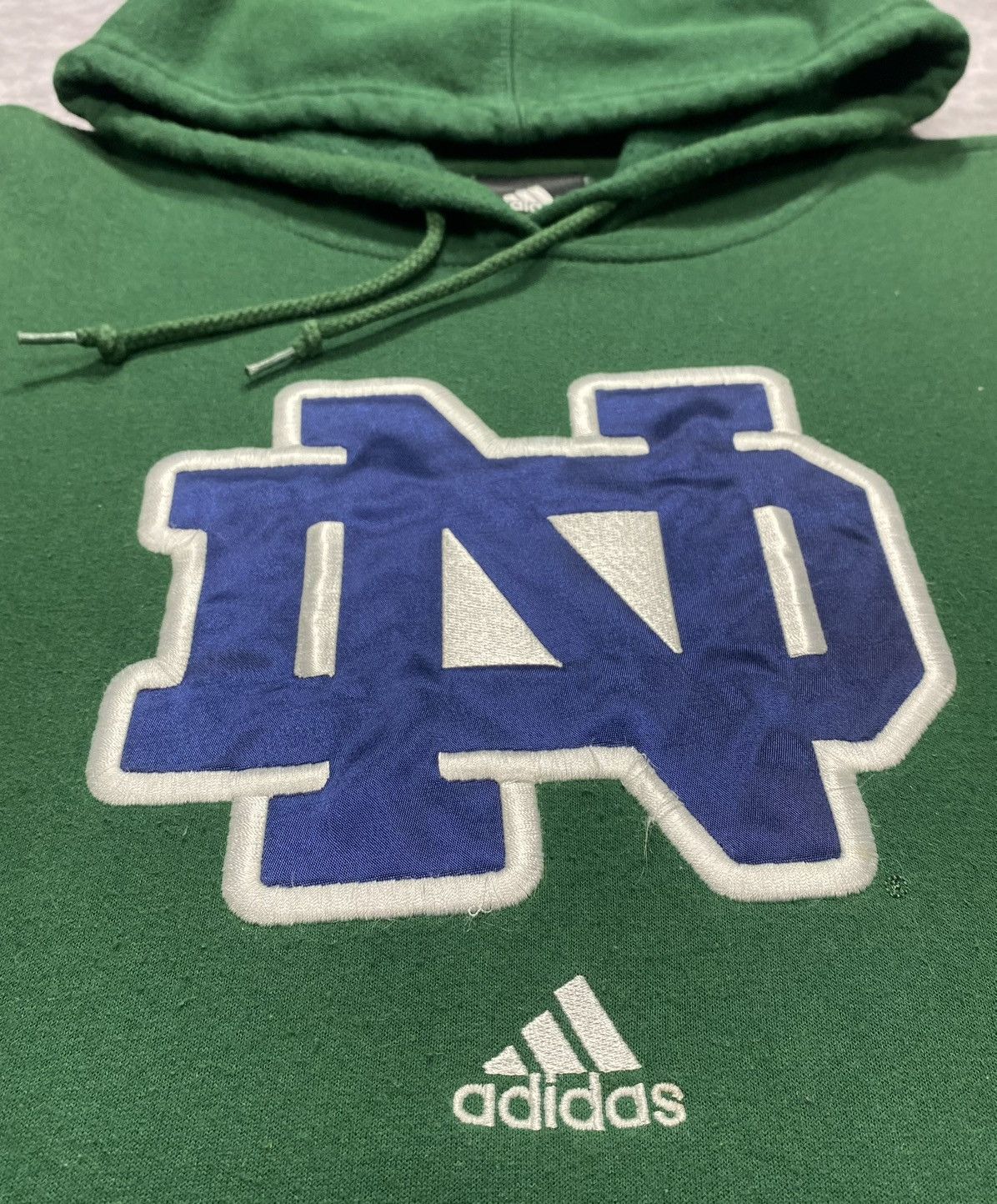 Adidas Vintage Y2K Adidas Notre Dame Hoodie Size US XL / EU 56 / 4 - 2 Thumbnail