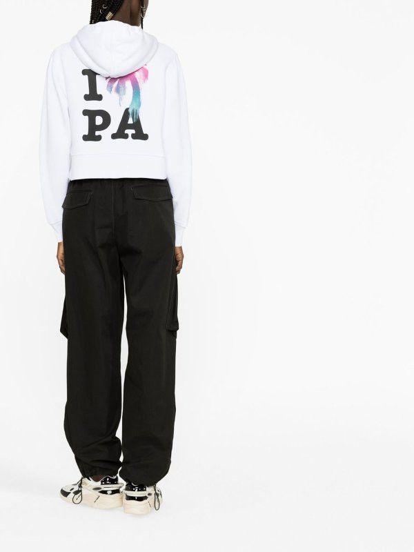 Palm Angels o1y1125 Logo Hoodie in White Size M / US 6-8 / IT 42-44 - 3 Thumbnail