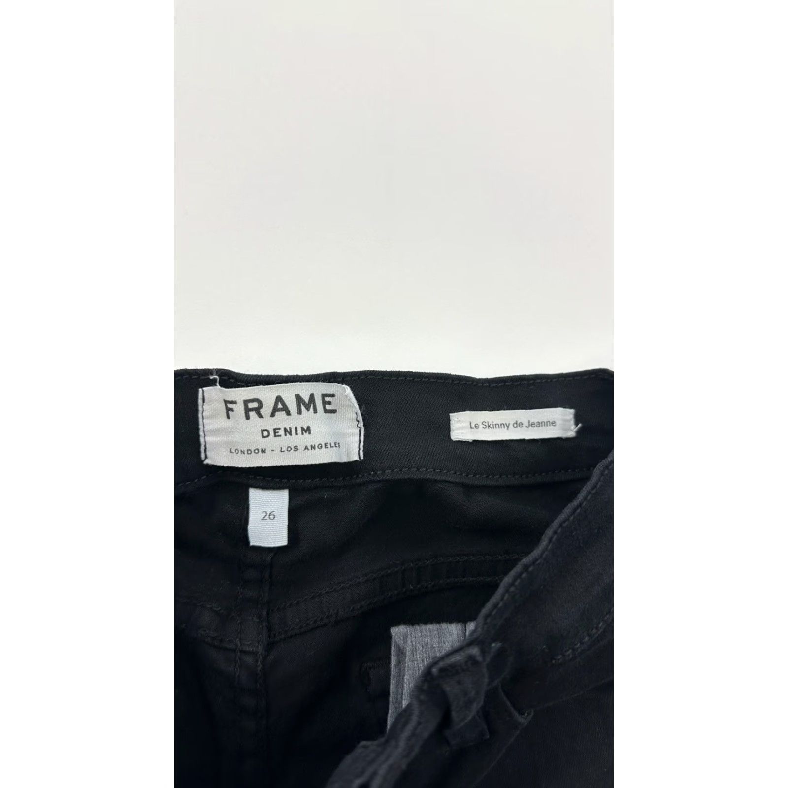 Frame Frame Jeans Womens 26 Black Le Skinny De Jeanne Crop Denim Stretch Size 26" / US 2 / IT 38 - 6 Thumbnail