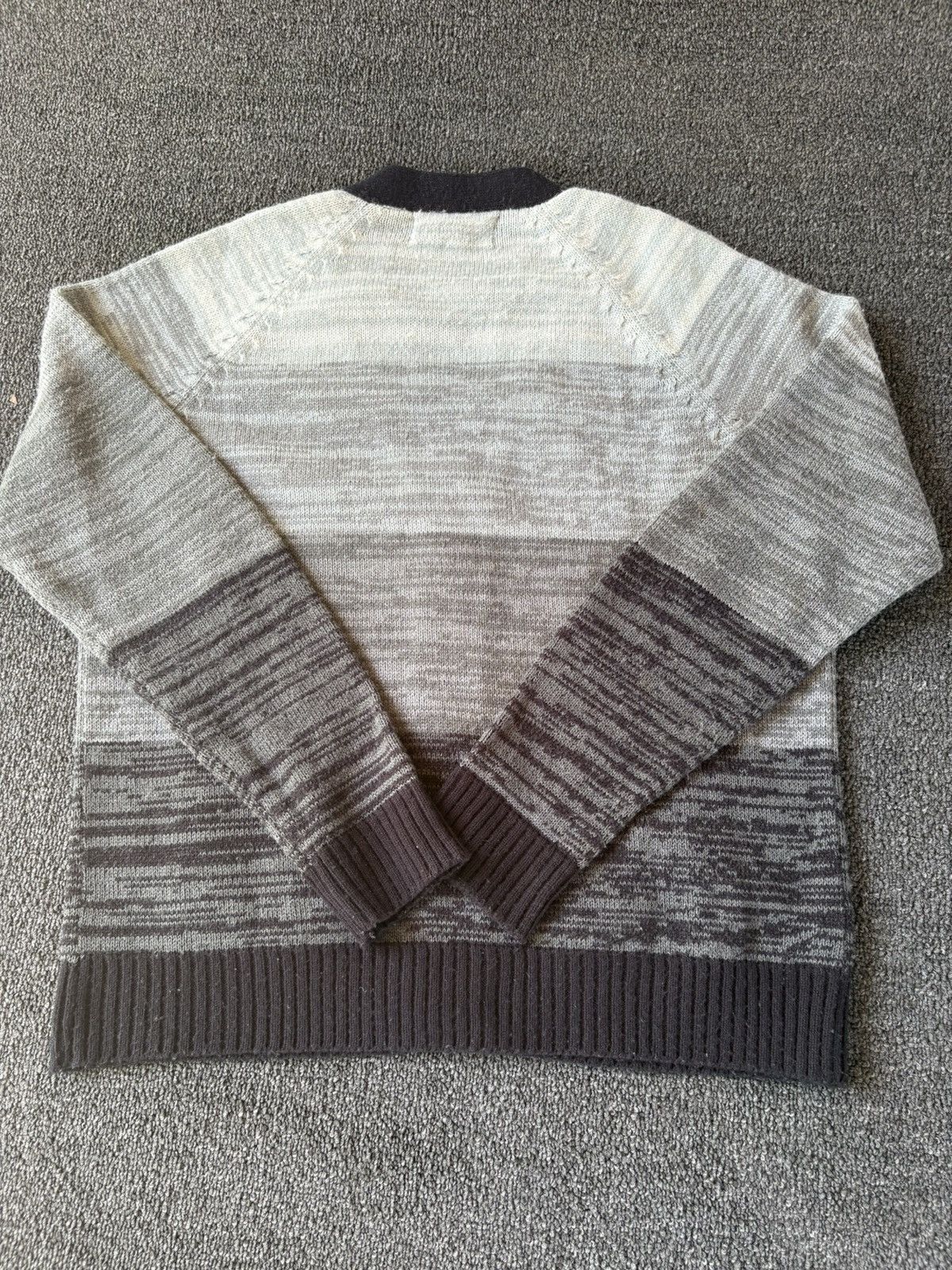 Other Vintage Youngbloods Ombre Grandpa Cardigan Grey Cable Knit L Size US L / EU 52-54 / 3 - 5 Thumbnail