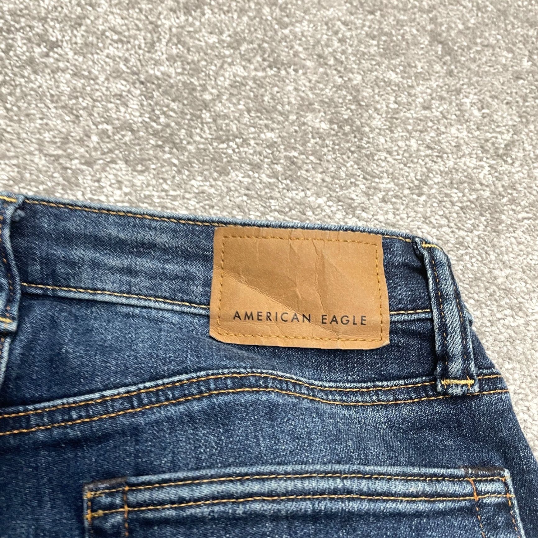 American Eagle Outfitters American Eagle Airflex + Temp Tech Slim Fit Denim Jeans Men 28x32 Dark Wash Blue Size US 28 / EU 44 - 6 Thumbnail