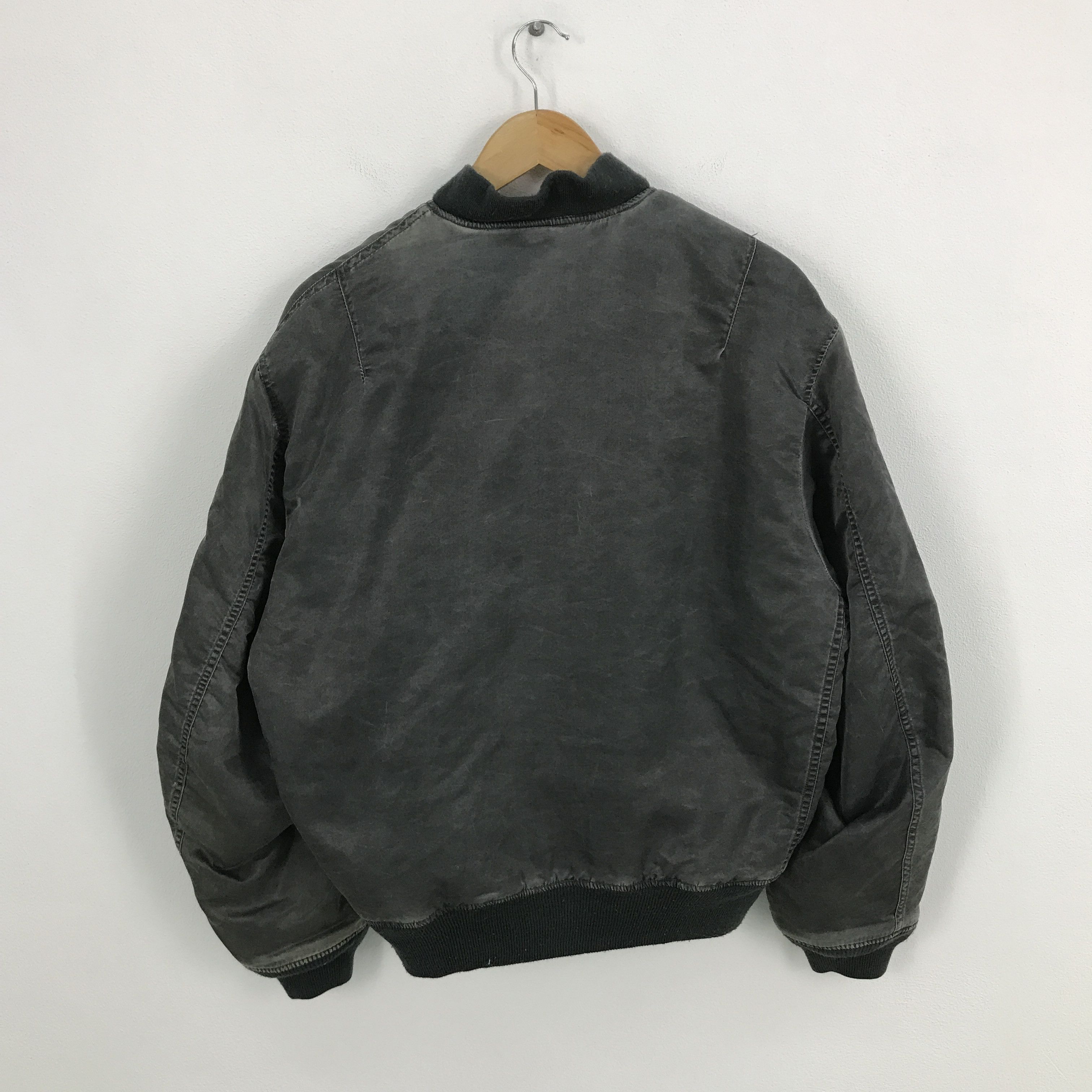 Japanese Brand Black Faded Style Japanese Bomber military style jacket Size US L / EU 52-54 / 3 - 2 Thumbnail