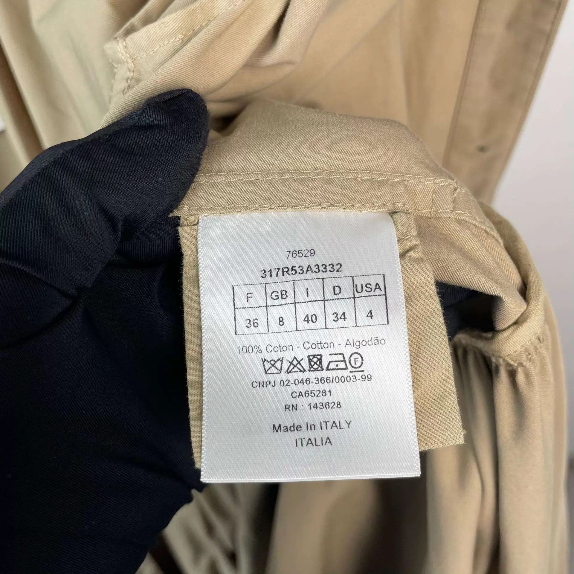 Dior Dior cotton long dress 36 khaki Size S / US 4 / IT 40 - 5 Thumbnail