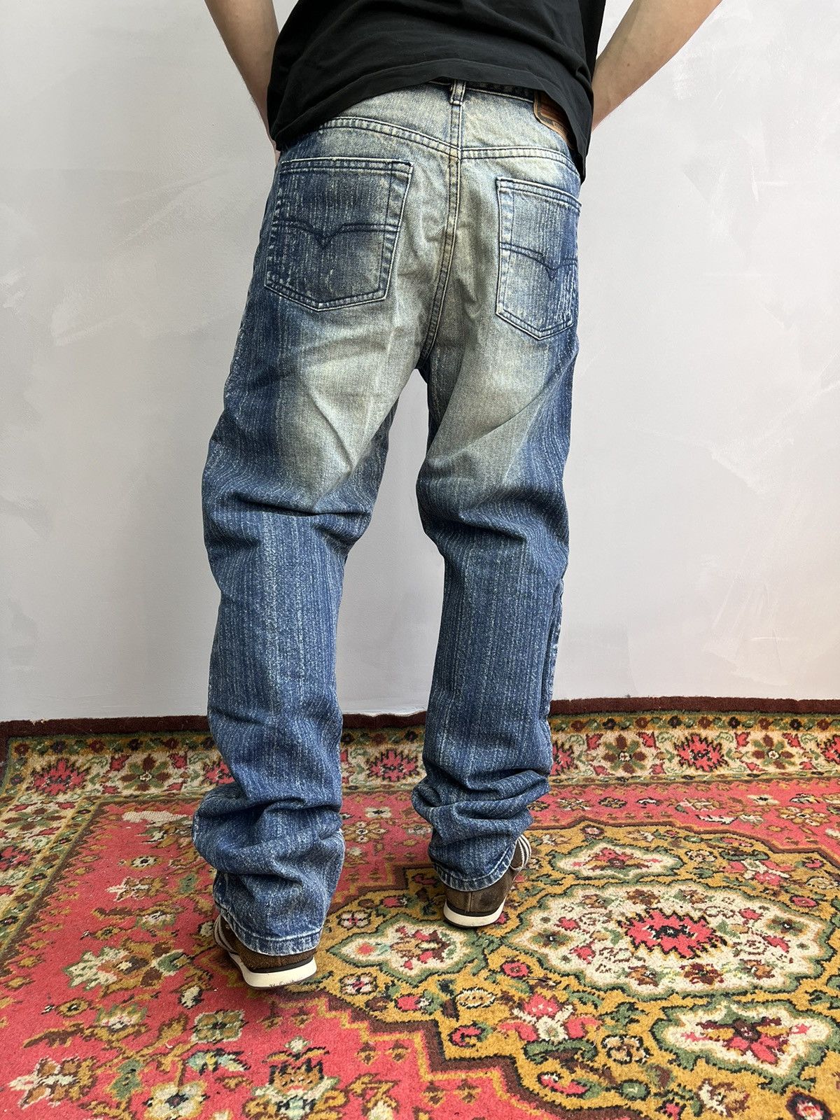 Diesel × Hysteric Glamour × Junya Watanabe VTG Rick Owens HYPE DIESEL Stvle BAGGY Jeans 90s Size US 32 / EU 48 - 11 Thumbnail