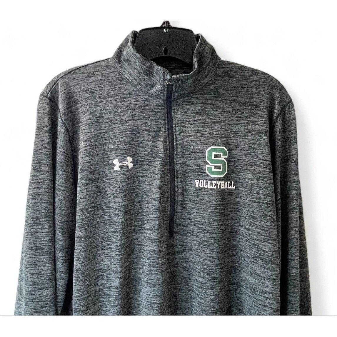 Under Armour Under Armour Gray Quarter-Zip Pullover S Logo Volleyball Size XL / US 12-14 / IT 48-50 - 2 Thumbnail