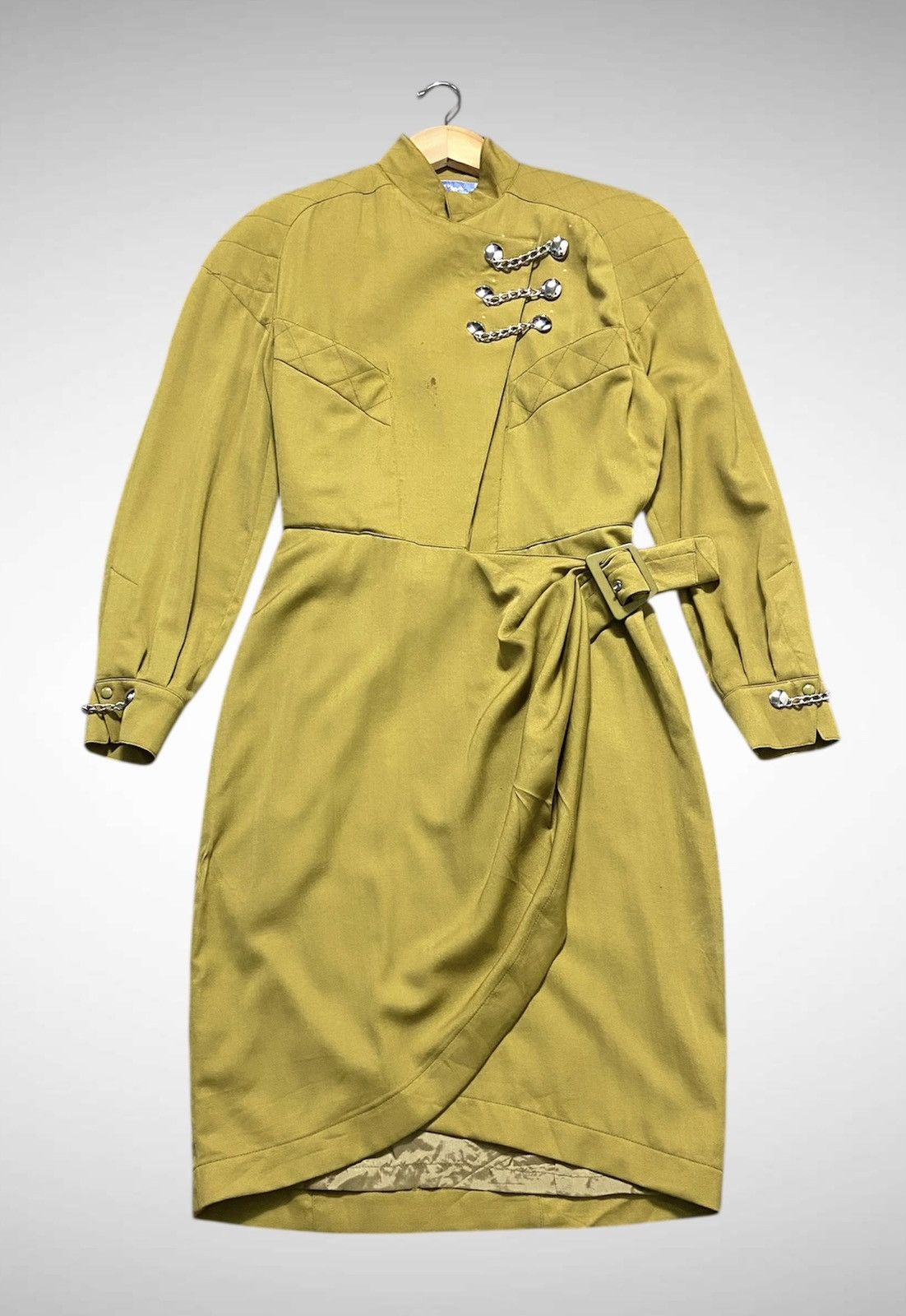Thierry Mugler Rare 🔥🔥 Thierry Mugler FW1992 Wrap Dress With Chains Size S / US 4 / IT 40 - 4 Thumbnail