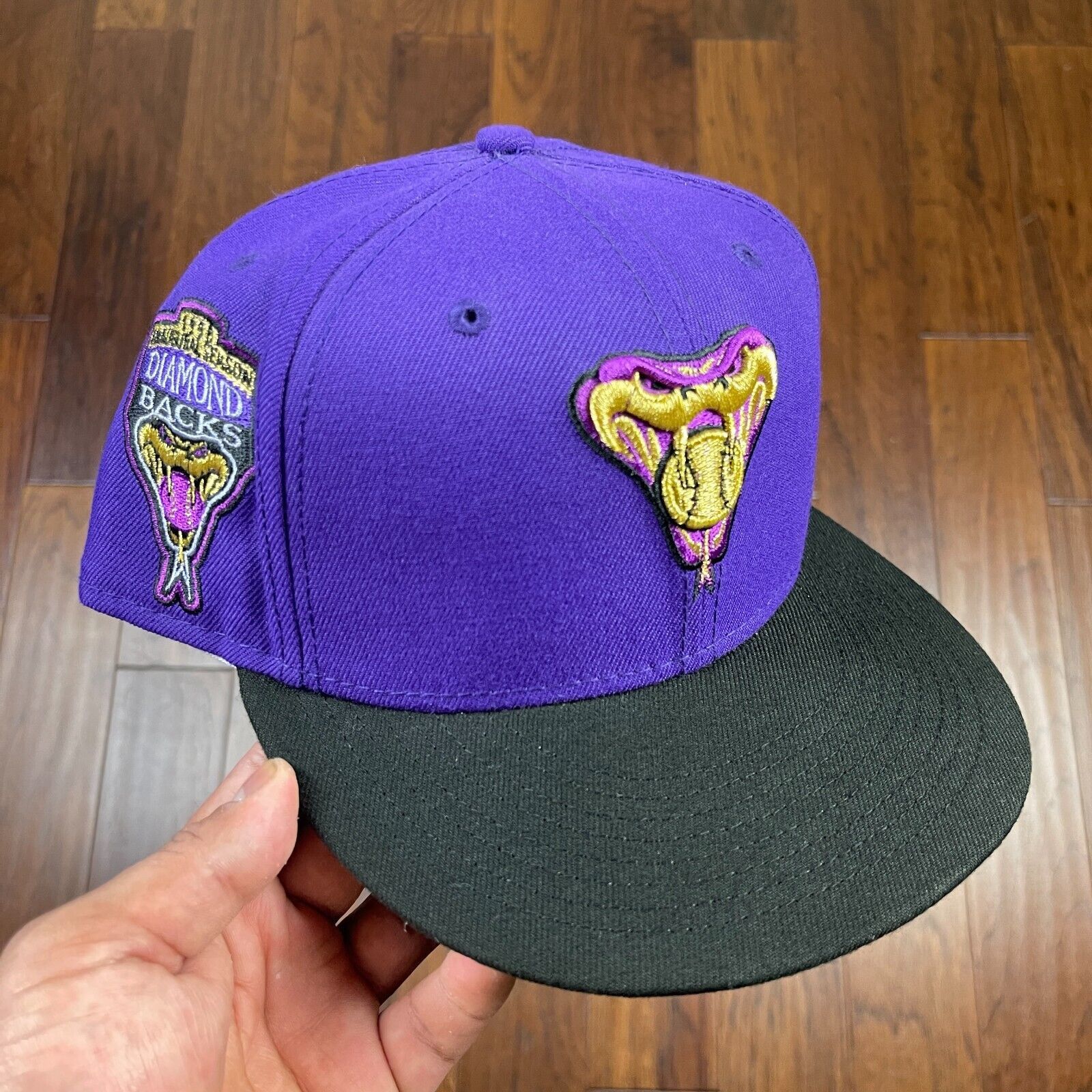 New Era Arizona Diamondbacks New Era Purple Black Hat Cap size 7 5/8 Size ONE SIZE - 1 Thumbnail