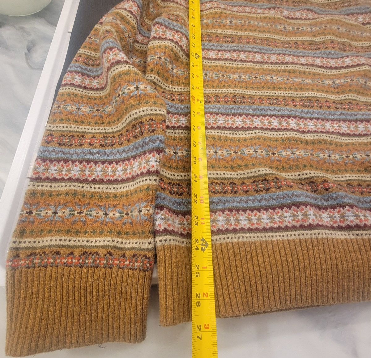 Tommy Hilfiger Tommy Hilfiger Lambswool Blend Fair Isle Nordic Sweater Size US XL / EU 56 / 4 - 5 Thumbnail