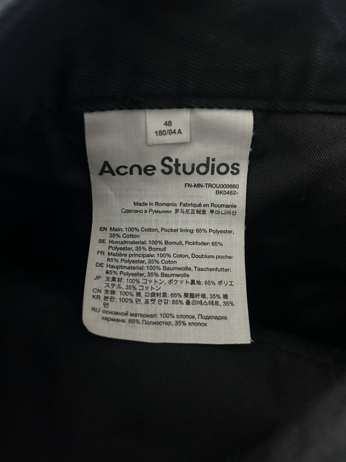 Acne Studios acne studios black twill trousers Size US 34 / EU 50 - 4 Thumbnail