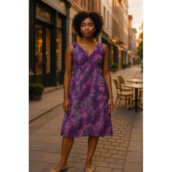 Vintage Andrea Polizzi for Rex Lester 4 Purple Abstract Print Silk S Size S / US 4 / IT 40 - 10 Thumbnail