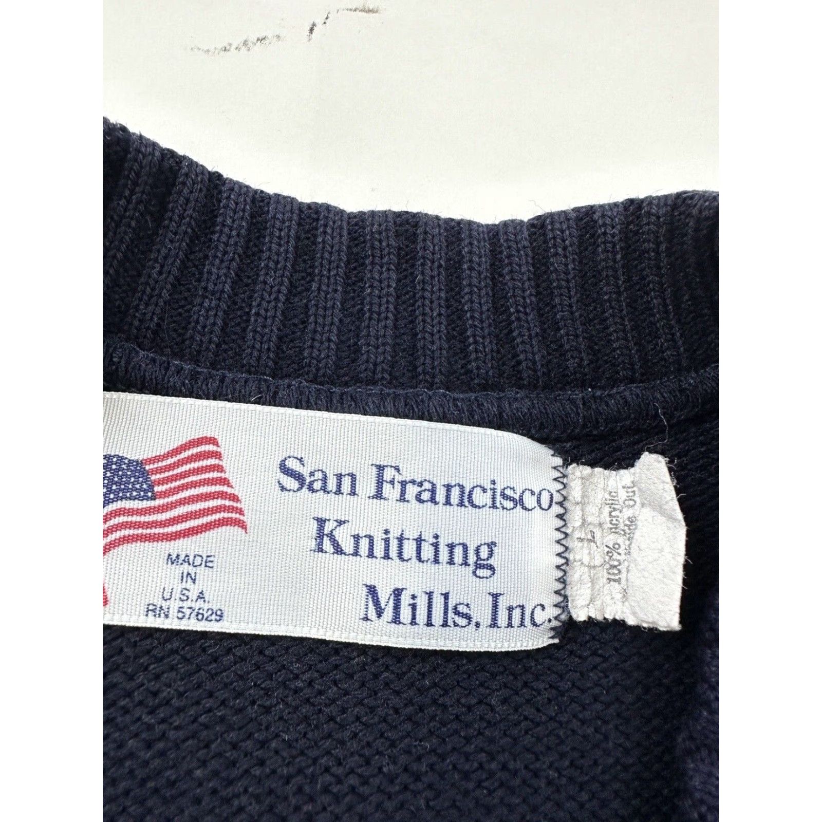 Vintage VINTAGE San Francisco Knitting Mills Vest Mens L Blue Knit Sleeveless V-Neck USA Made Size US L / EU 52-54 / 3 - 2 Thumbnail