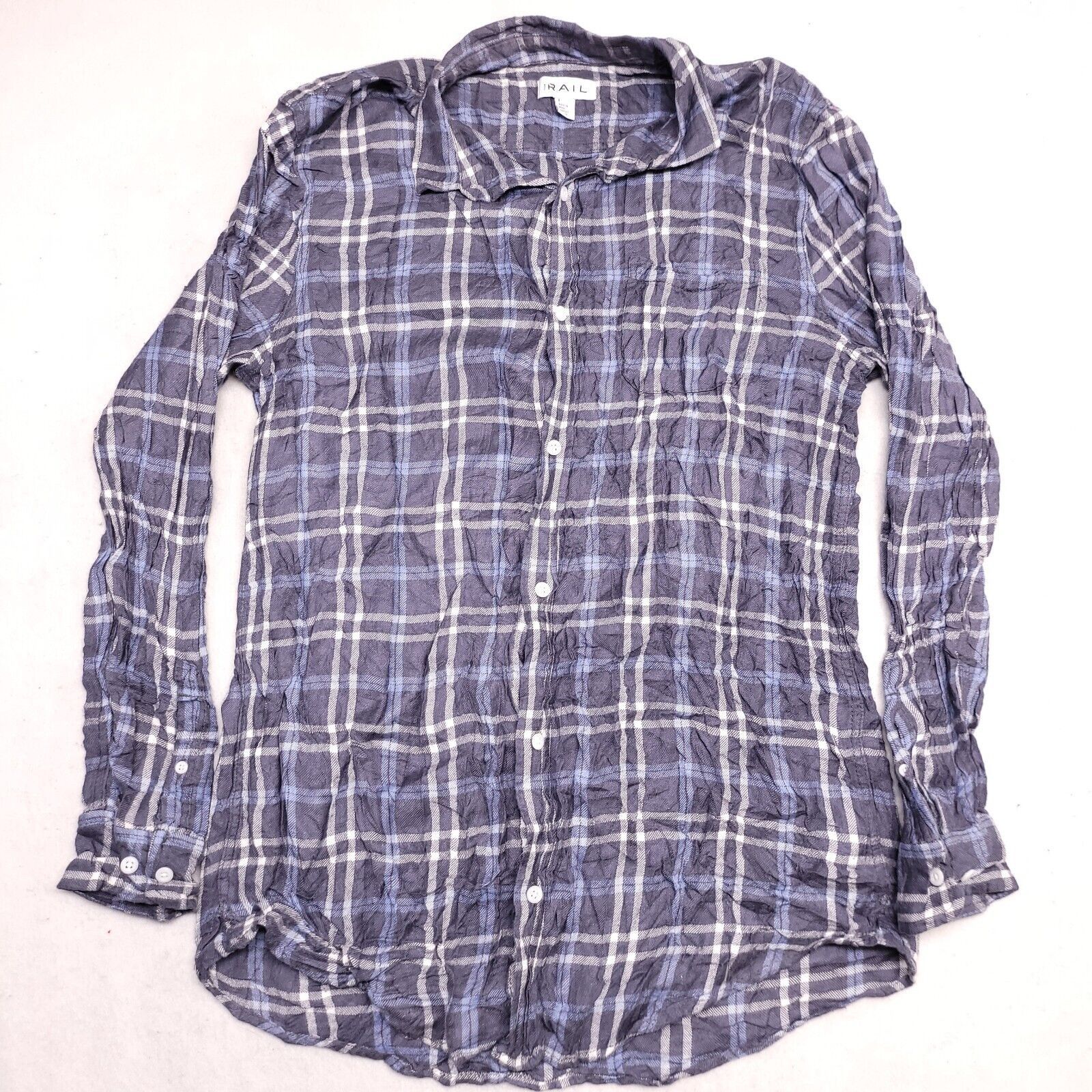 The Rail The Rail Tartan Flannel Shirt Mens Size Large L Blue White Size US L / EU 52-54 / 3 - 2 Thumbnail